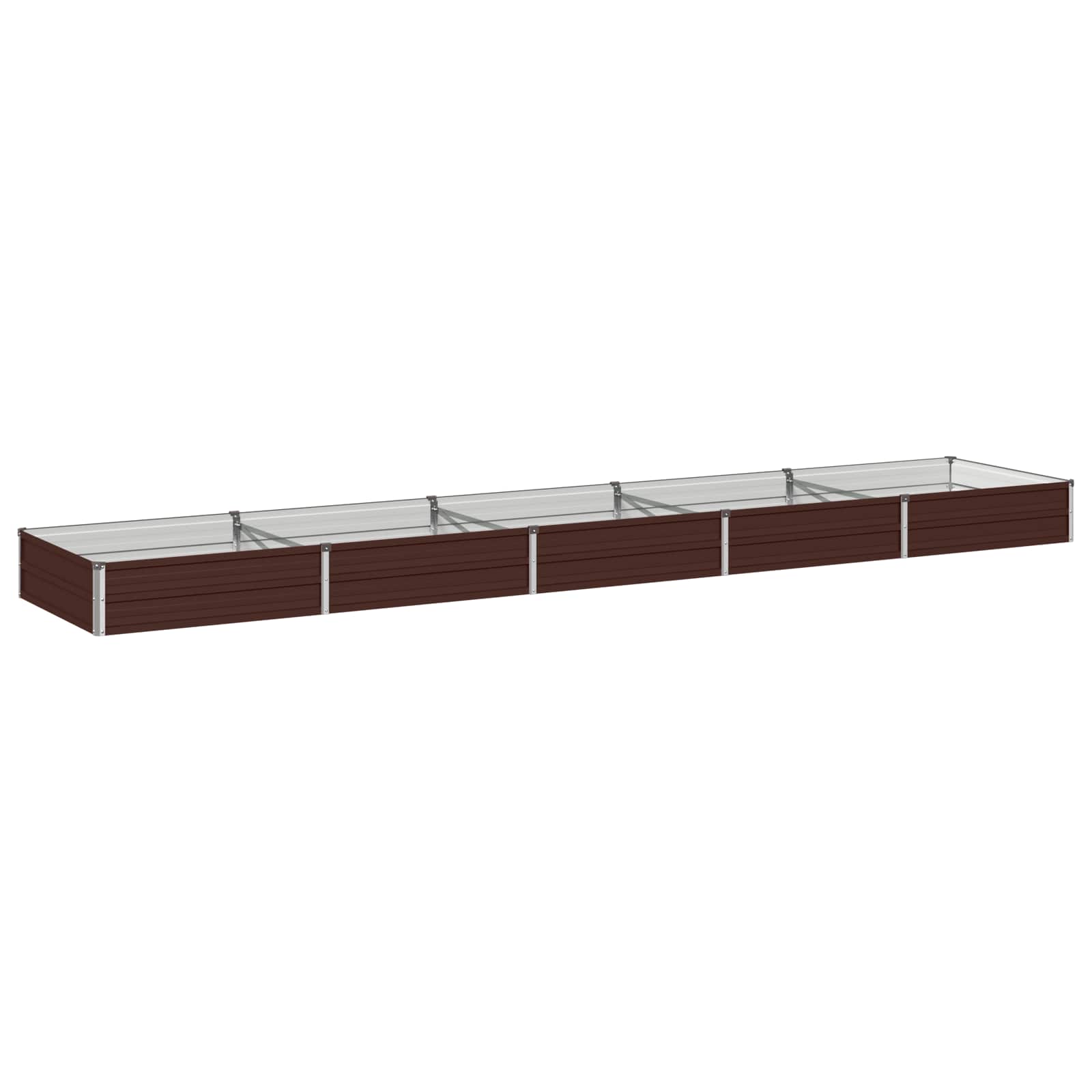 Verhoogd Tuinbed Bruin 400 x 80 x 24 cm koudgewalst staal image 1