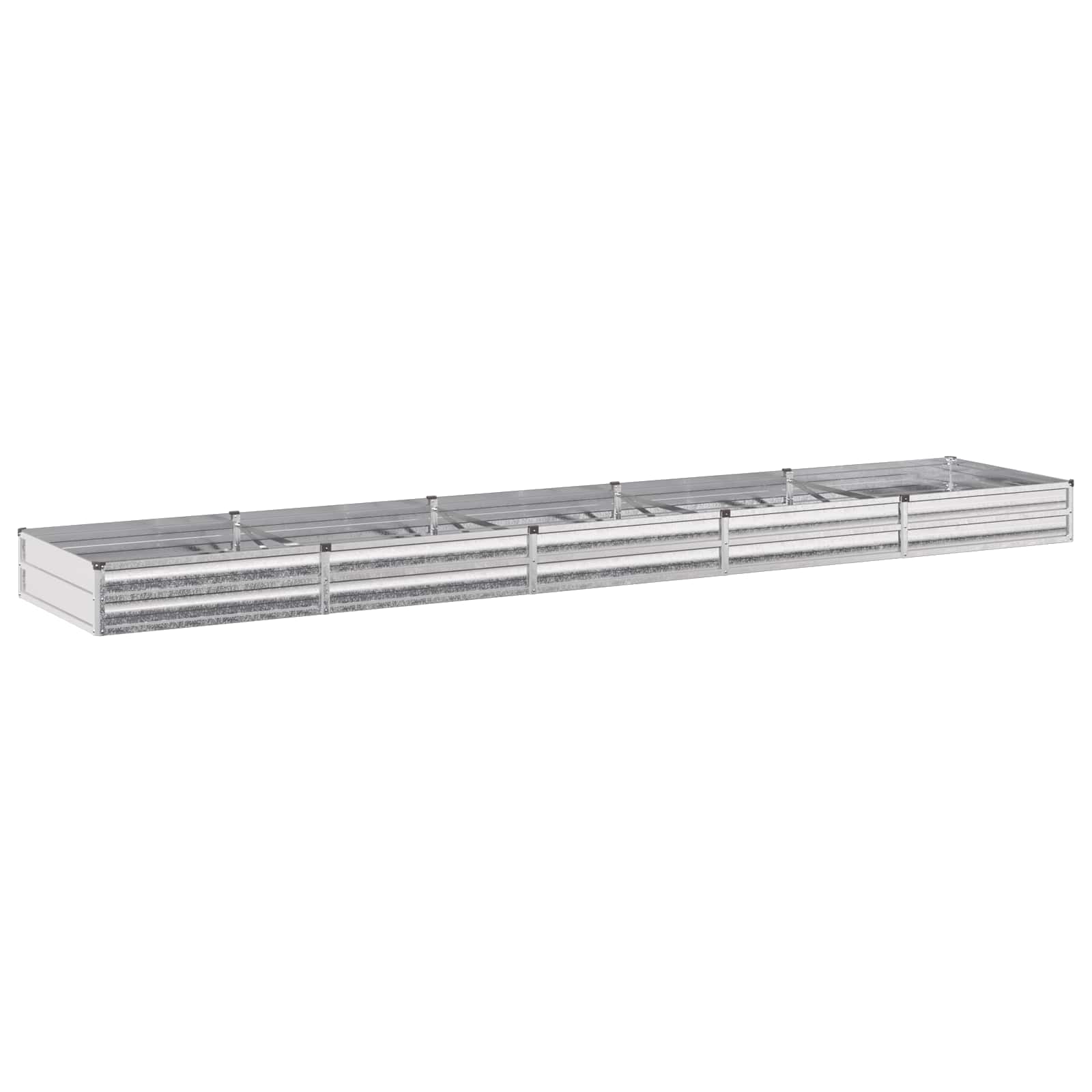 Verhoogd Tuinbed Zilverkleurig 400 x 80 x 24 cm gegalvaniseerd image 1