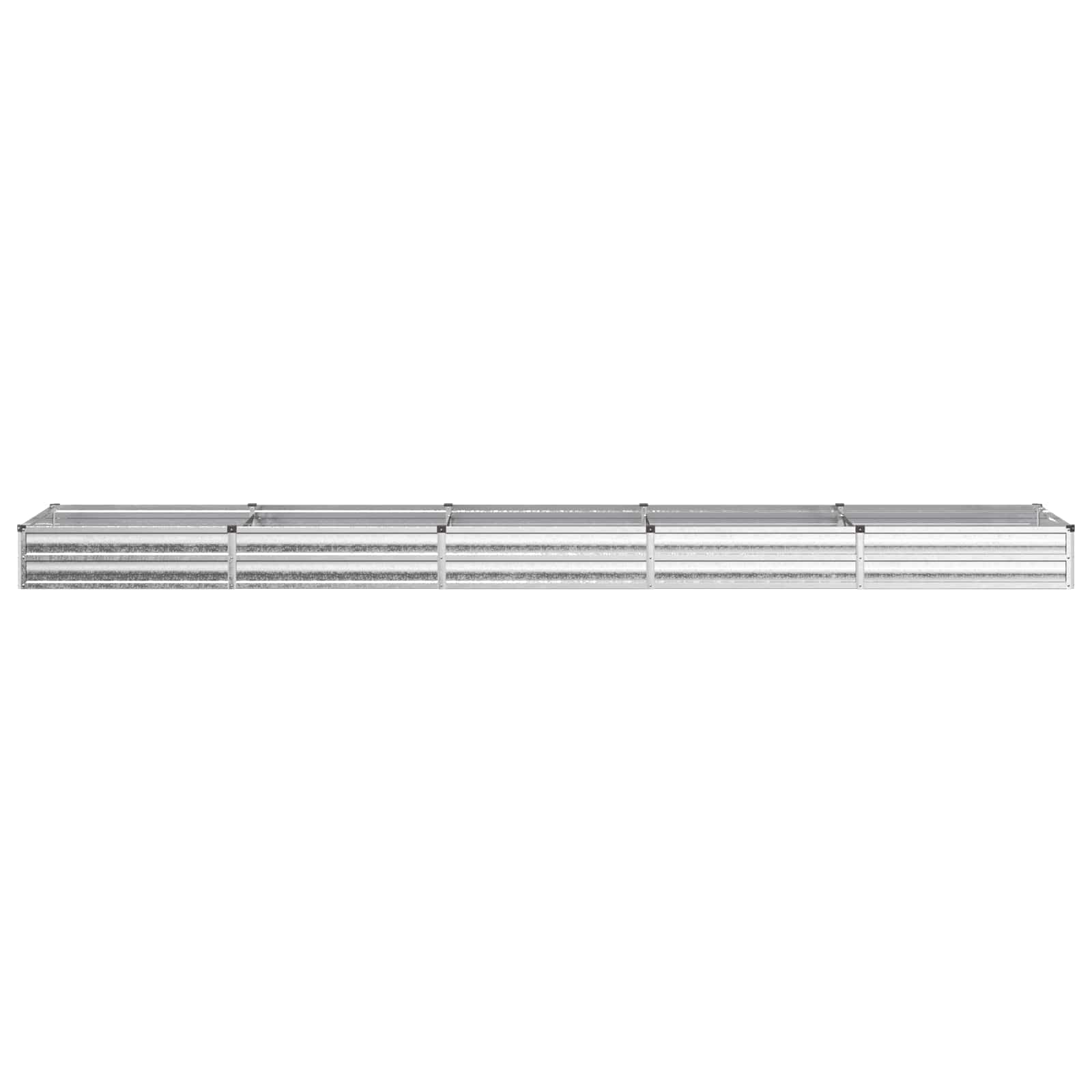 Verhoogd Tuinbed Zilverkleurig 400 x 80 x 24 cm gegalvaniseerd image 2