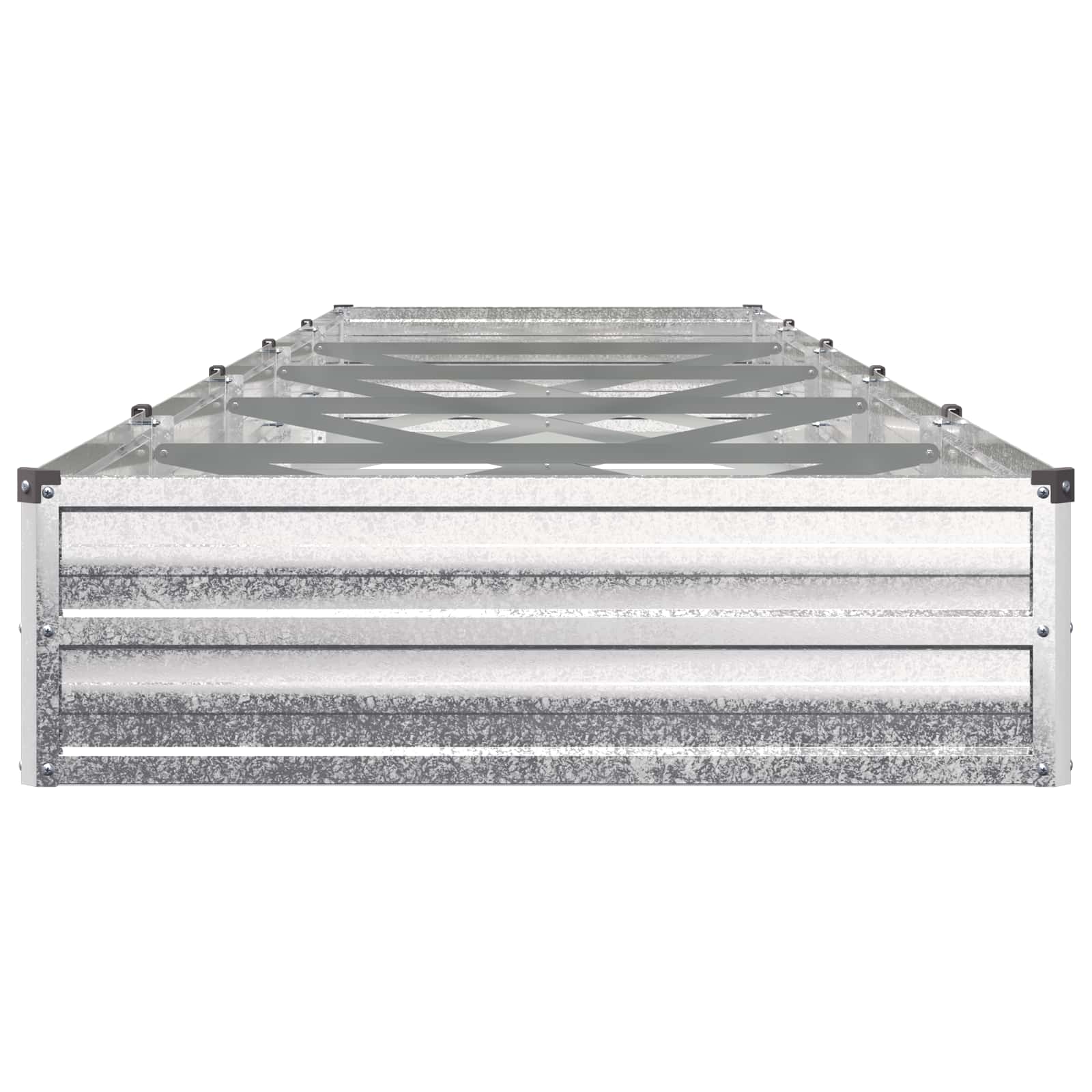 Verhoogd Tuinbed Zilverkleurig 400 x 80 x 24 cm gegalvaniseerd image 3