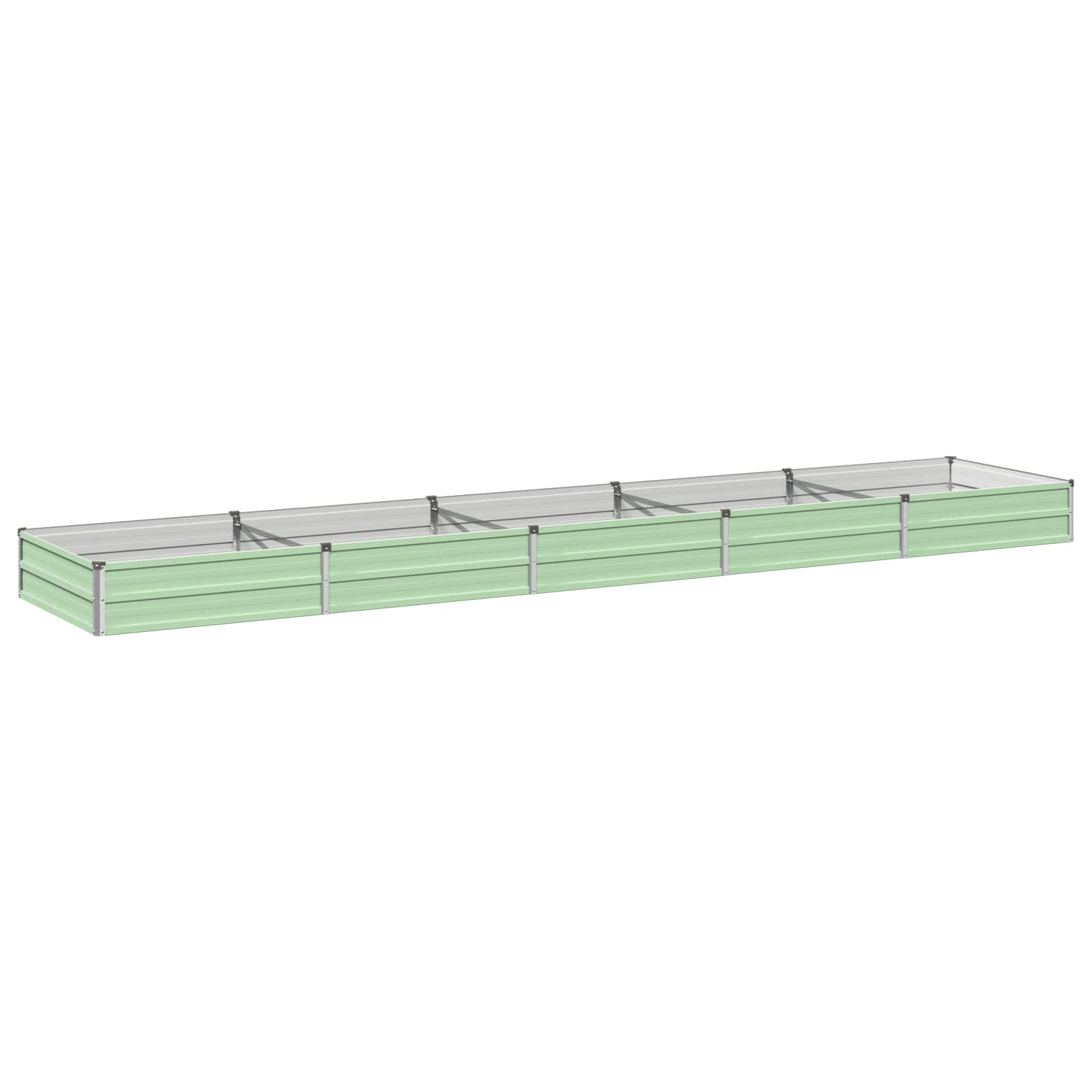 Verhoogd Tuinbed Pastelgroen 400 x 80 x 24 cm koudgewalst staal image 1