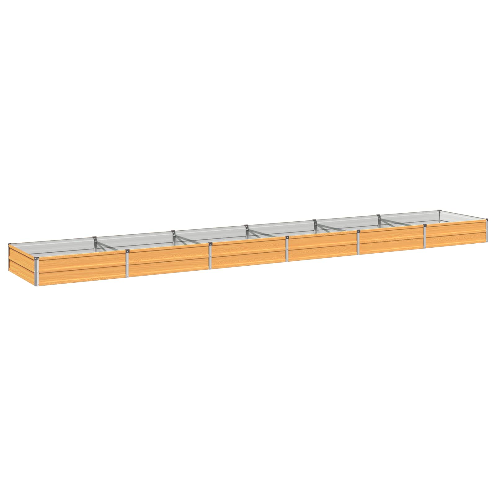 Verhoogd Tuinbed Naturel 480 x 80 x 24 cm koudgewalst staal image 1