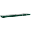 vidaXL T&otilde;stetud Aiapeenar Roheline 480 x 80 x 24 cm k&uuml;lmvalatud teras