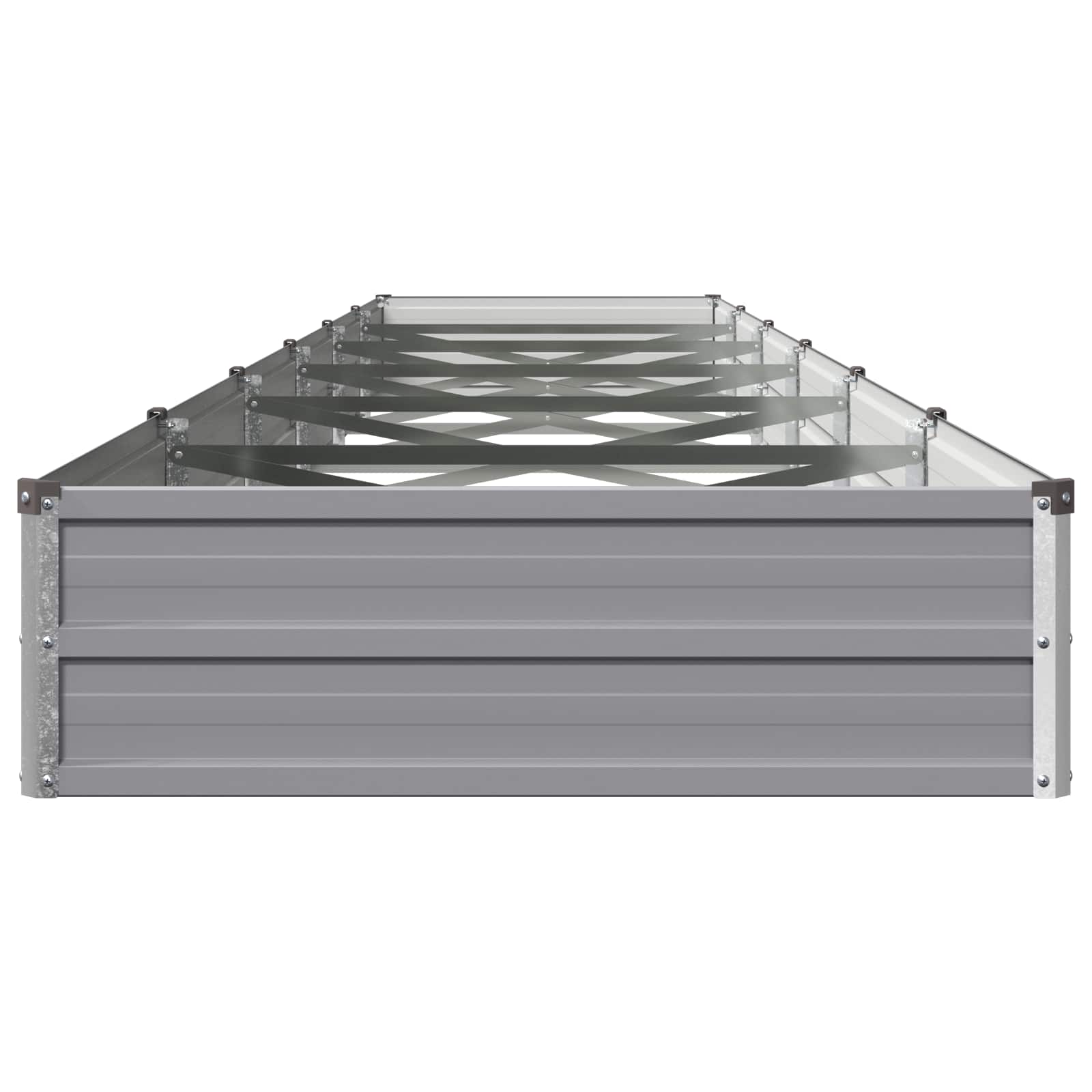 Verhoogd Tuinbed Grijs 480 x 80 x 24 cm koudgewalst staal image 3