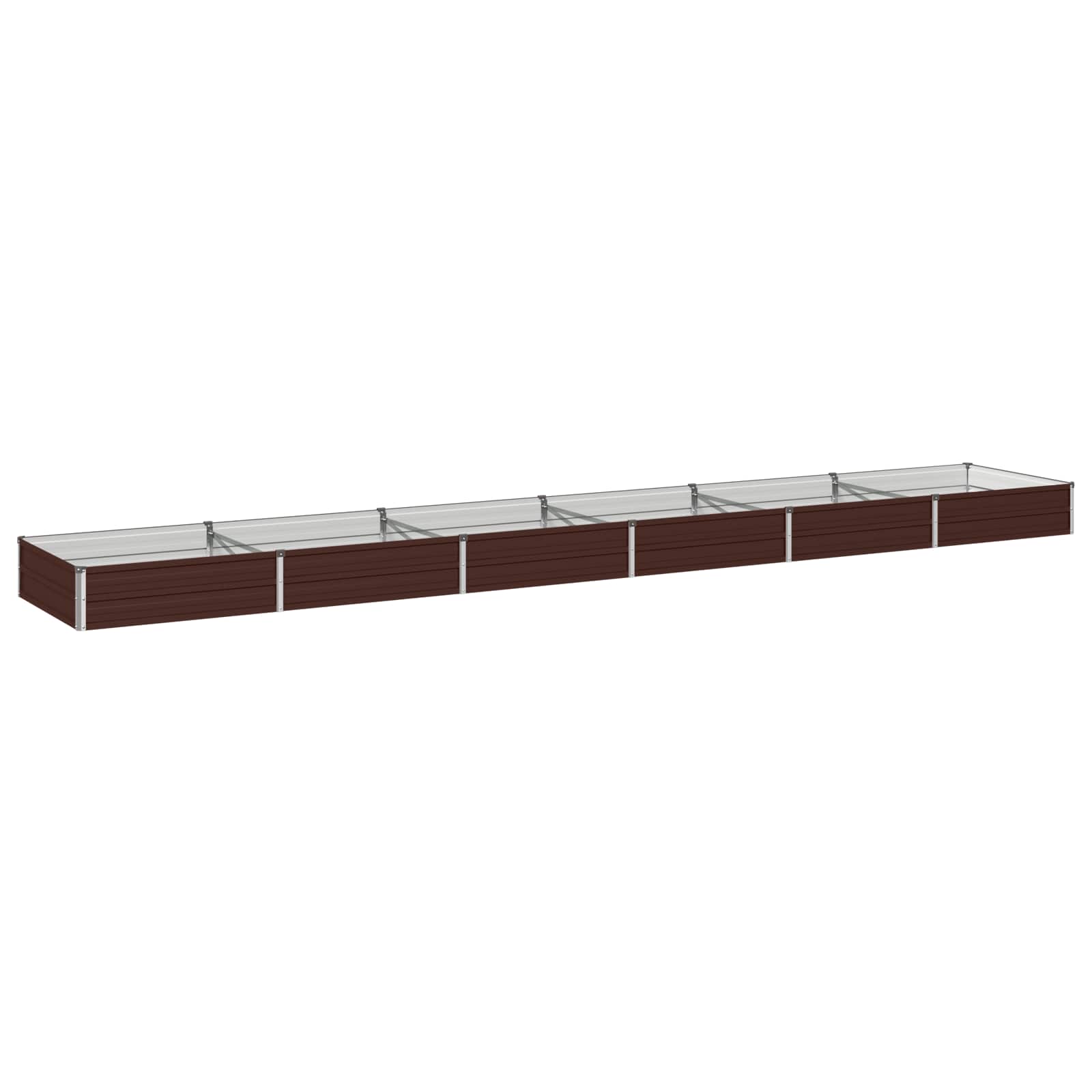 Verhoogd Tuinbed Bruin 480 x 80 x 24 cm koudgewalst staal image 1
