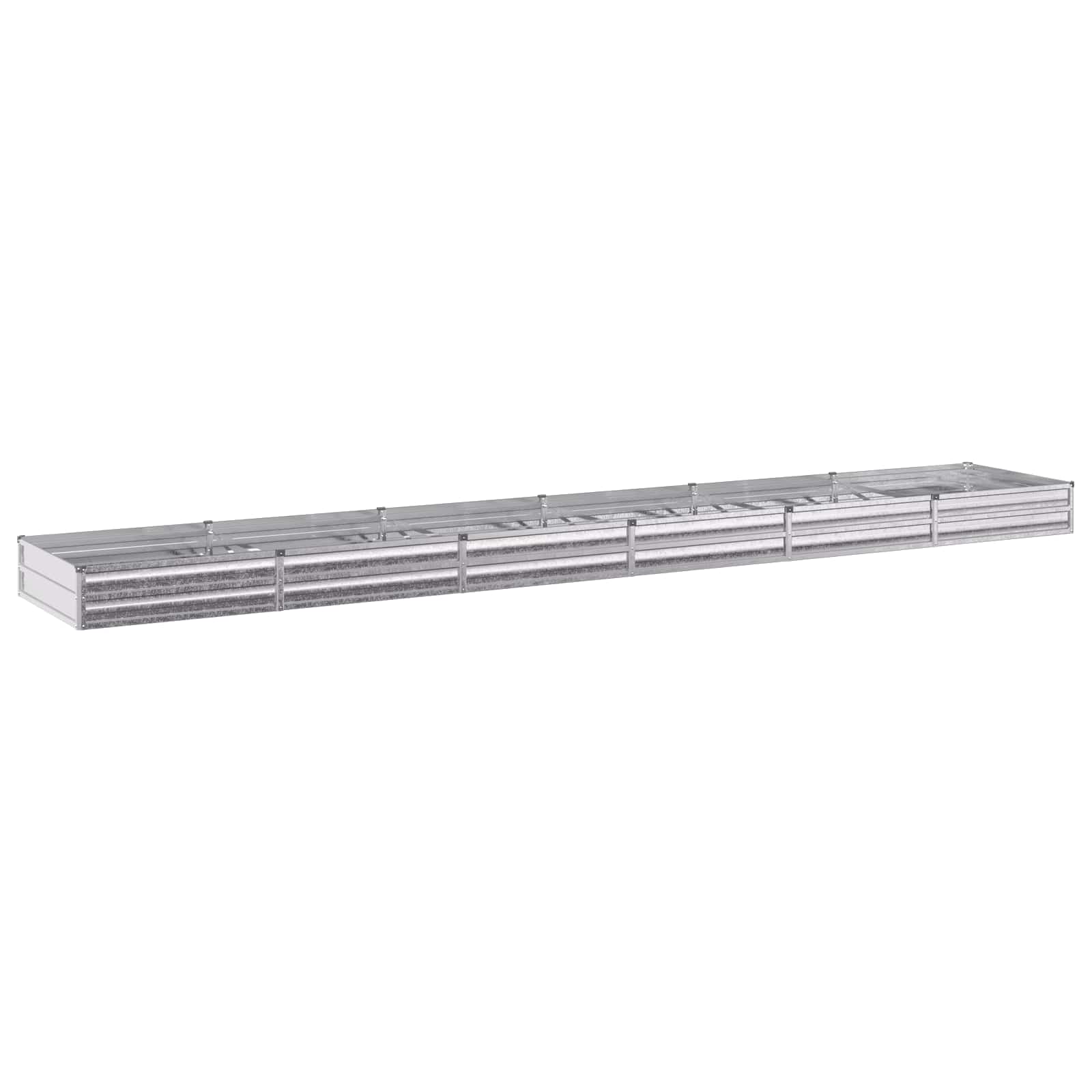 Verhoogd Tuinbed Zilverkleurig 480 x 80 x 24 cm gegalvaniseerd image 1