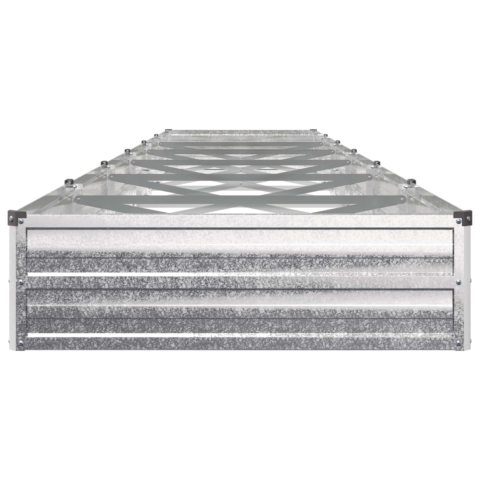 Verhoogd Tuinbed Zilverkleurig 480 x 80 x 24 cm gegalvaniseerd image 3