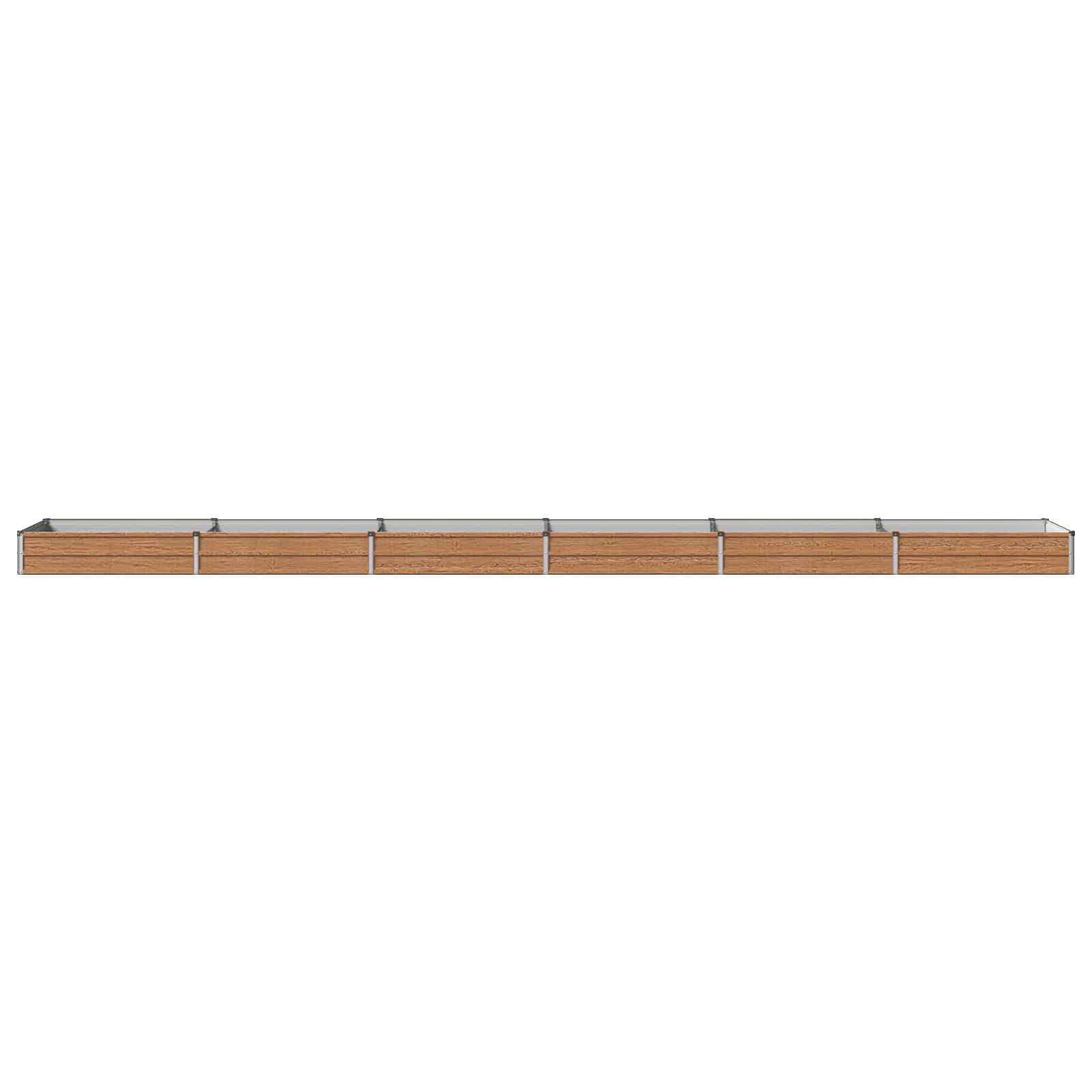 Verhoogd Tuinbed Houtbruin 600 x 80 x 24 cm koudgewalst staal image 2