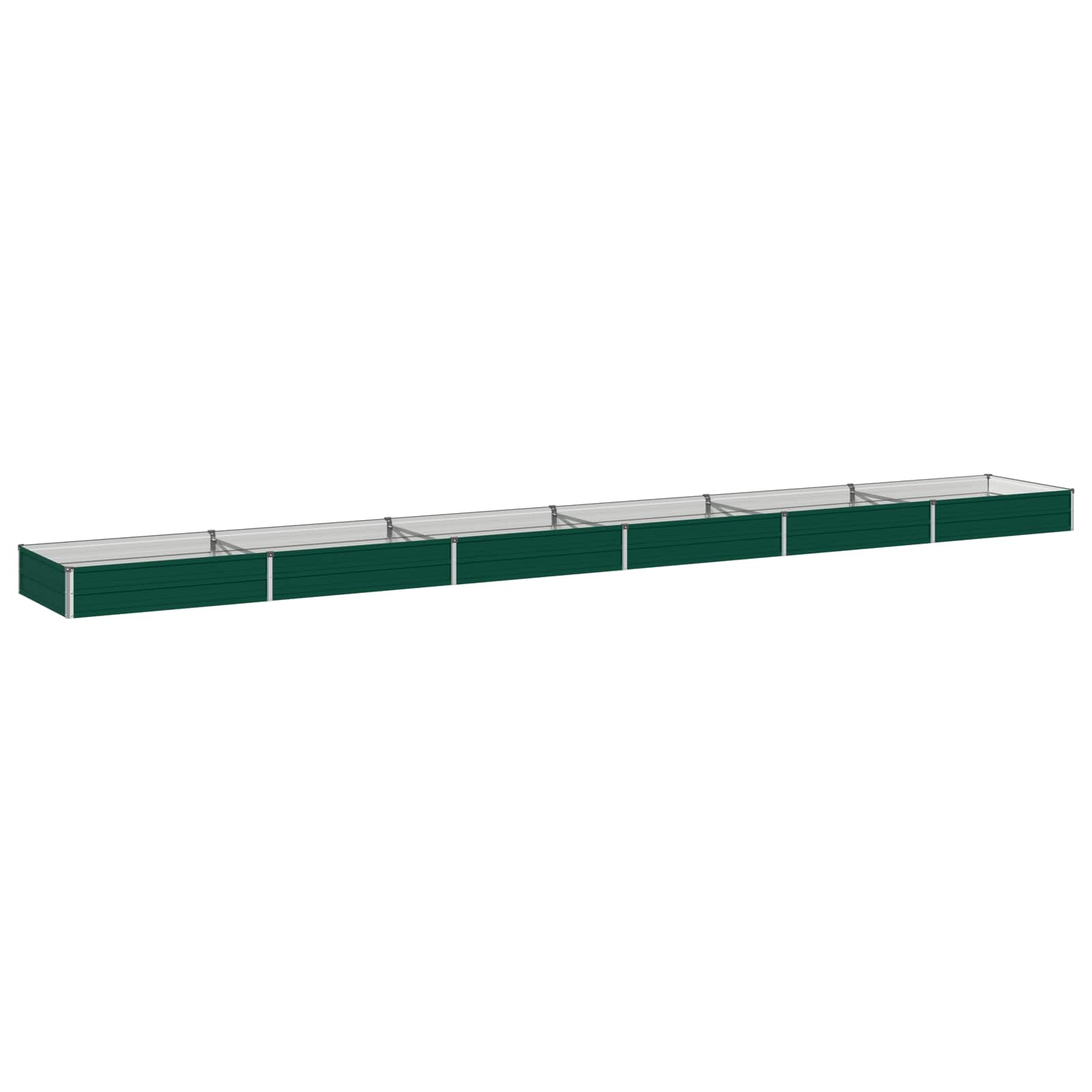 Verhoogd Tuinbed Groen 600 x 80 x 24 cm koudgewalst stalen image 1