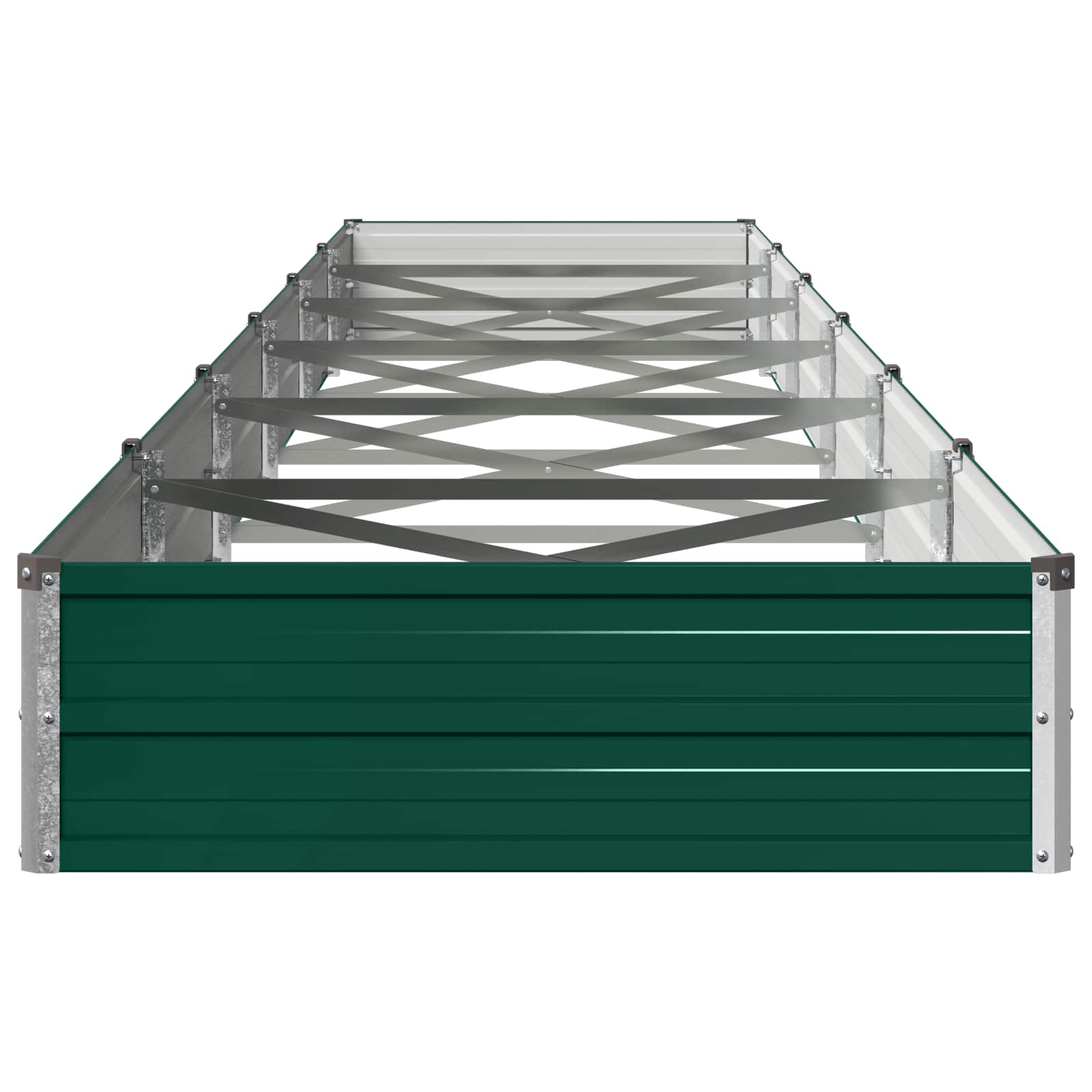 Verhoogd Tuinbed Groen 600 x 80 x 24 cm koudgewalst stalen image 3