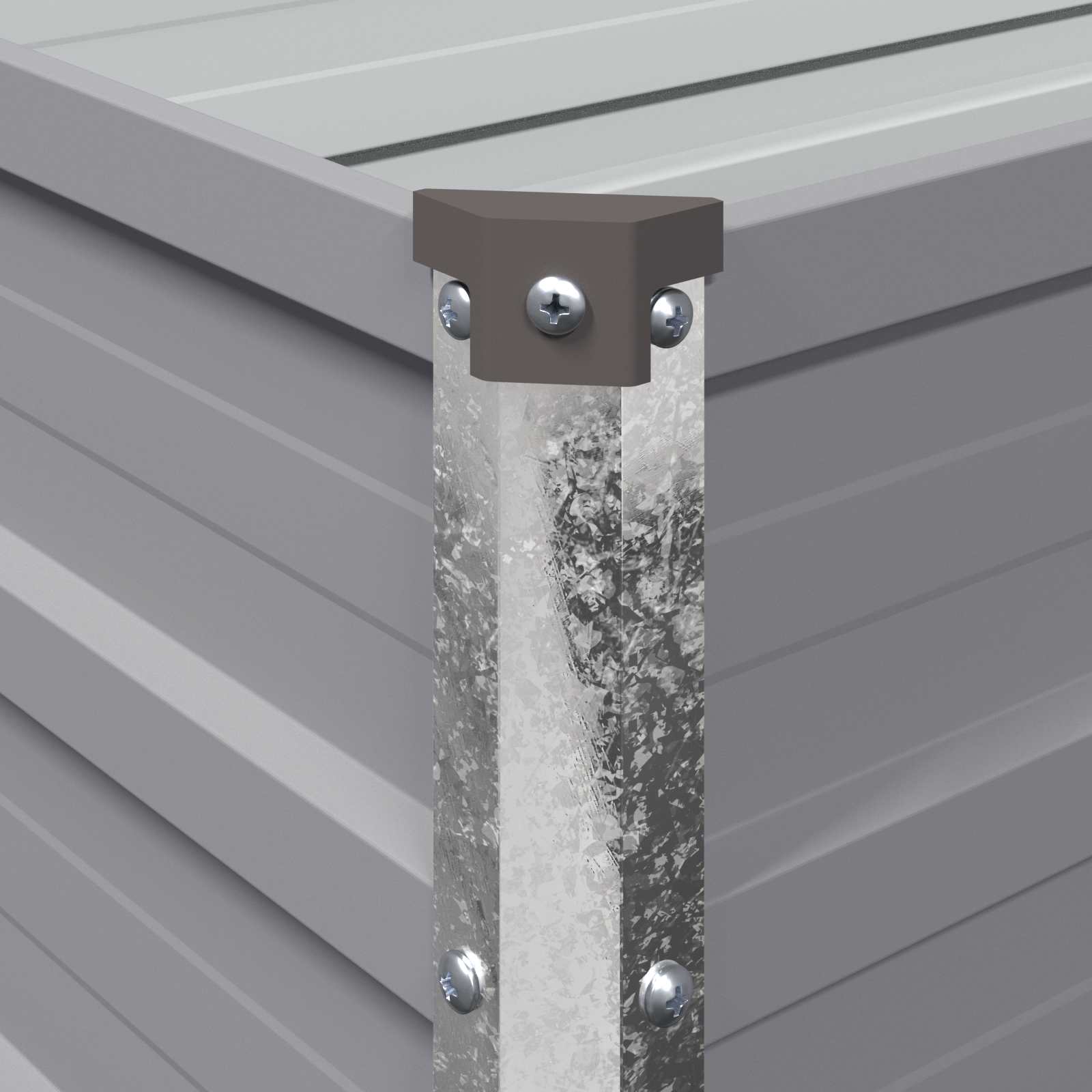 Verhoogd Tuinbed Grijs 600 x 80 x 24 cm koudgewalst staal image 5
