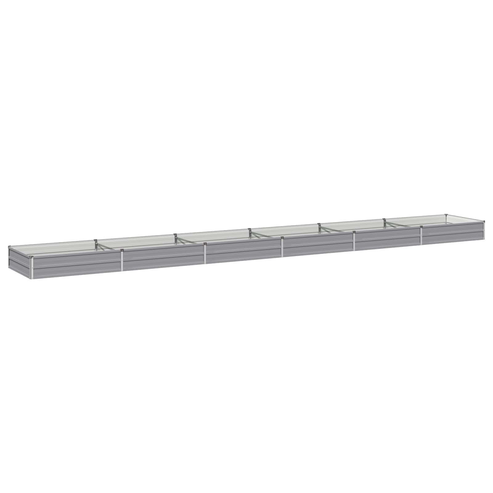 Verhoogd Tuinbed Grijs 600 x 80 x 24 cm koudgewalst staal image 1