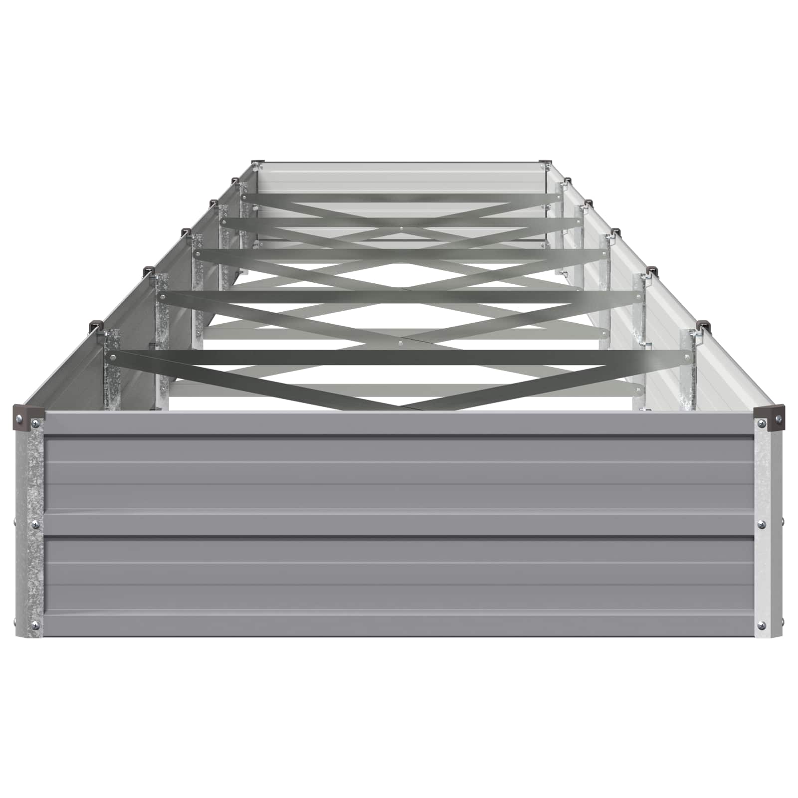 Verhoogd Tuinbed Grijs 600 x 80 x 24 cm koudgewalst staal image 3