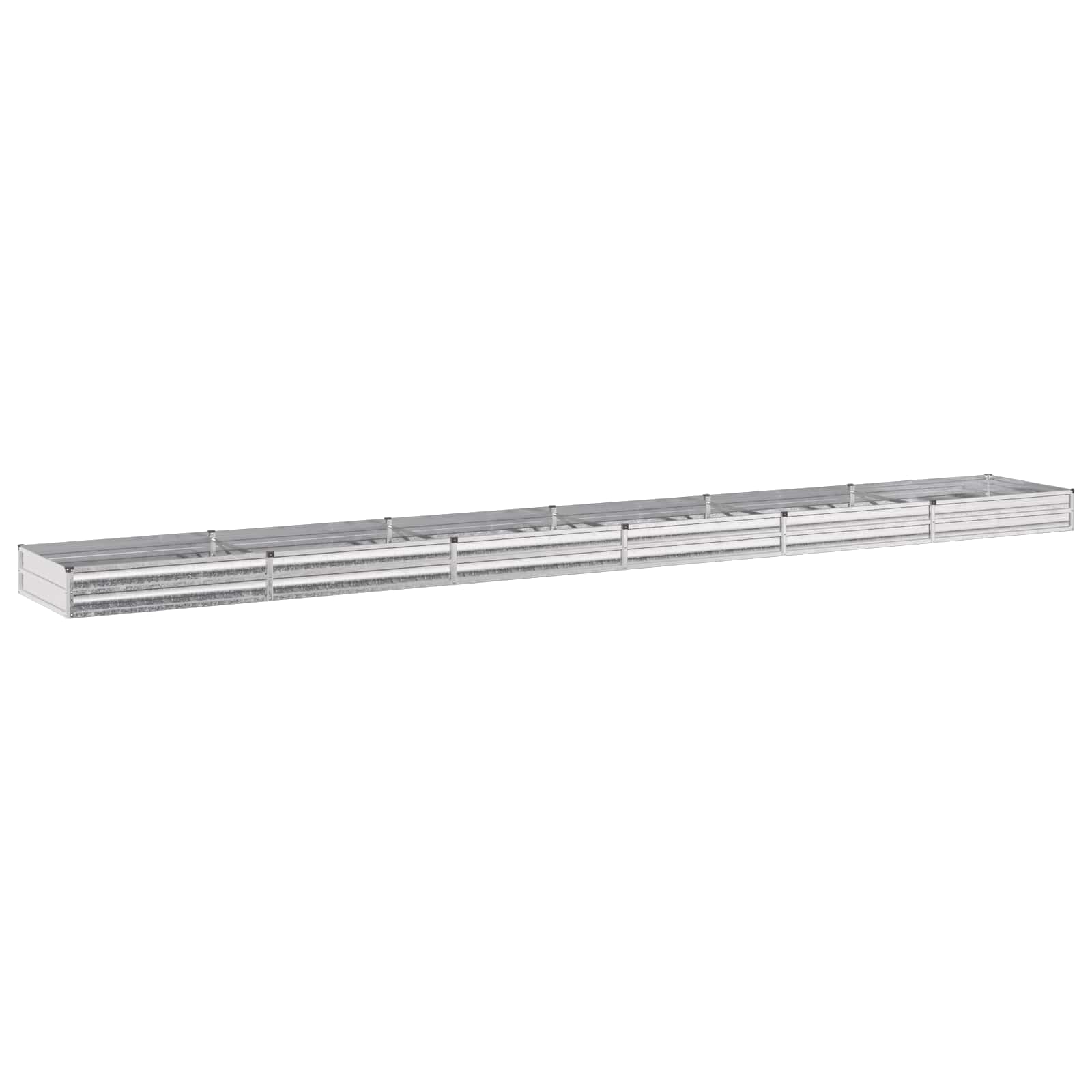 Verhoogd Tuinbed Zilverkleurig 600 x 80 x 24 cm gegalvaniseerd image 1