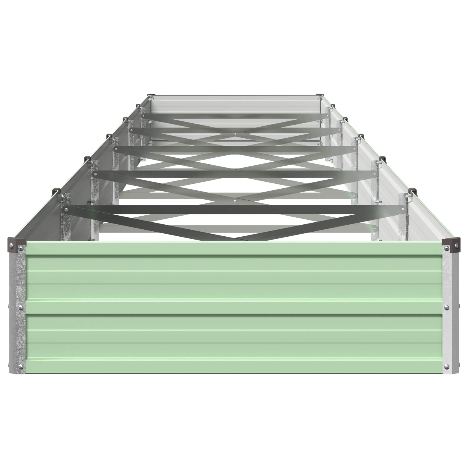 Verhoogd Tuinbed Pastelgroen 600 x 80 x 24 cm koudgewalst staal image 3