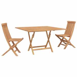 Zahradní bistro set 3 pcs Hnědá Masivní teakové dřevo - obrázek 2