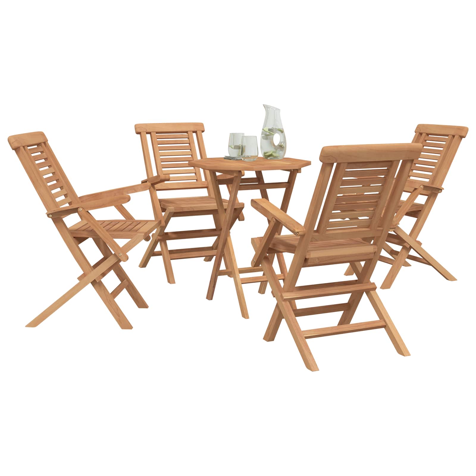 vidaXL Gartenset 3 stk. Braun Massivholz Teak – Bild 3