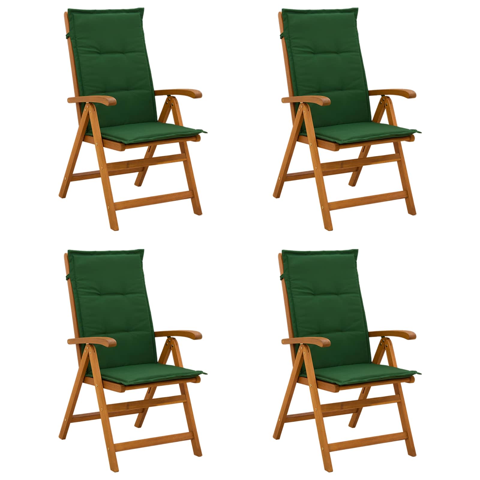 Recliner Tuinstoelen 4 st Naturel Massief Acaciahout image 1