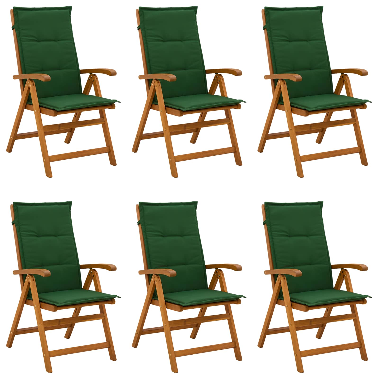 Recliner Tuinstoelen 6 st Naturel Massief Acaciahout image 1