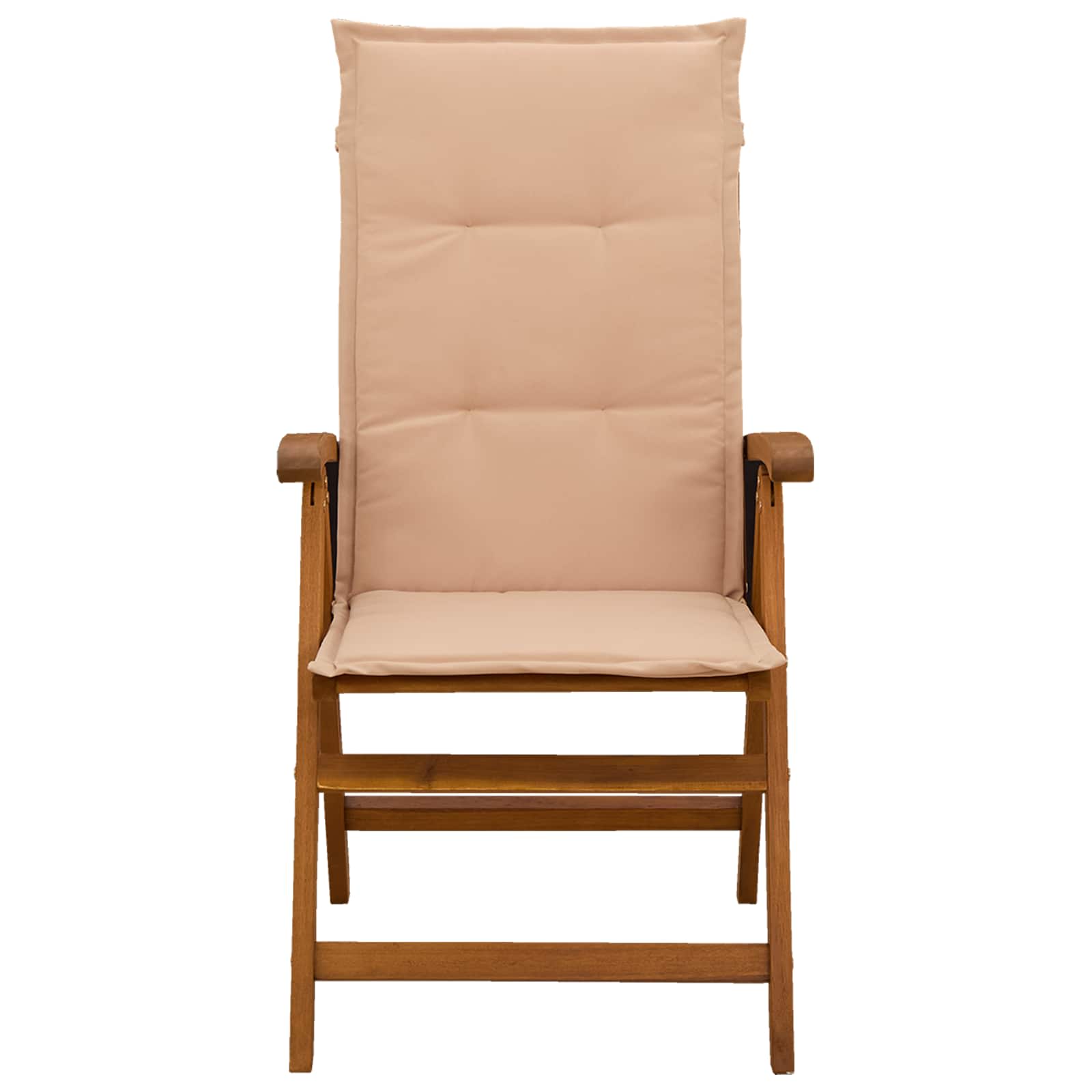 Recliner Tuinstoelen 8 st Naturel Massief Acaciahout image 2