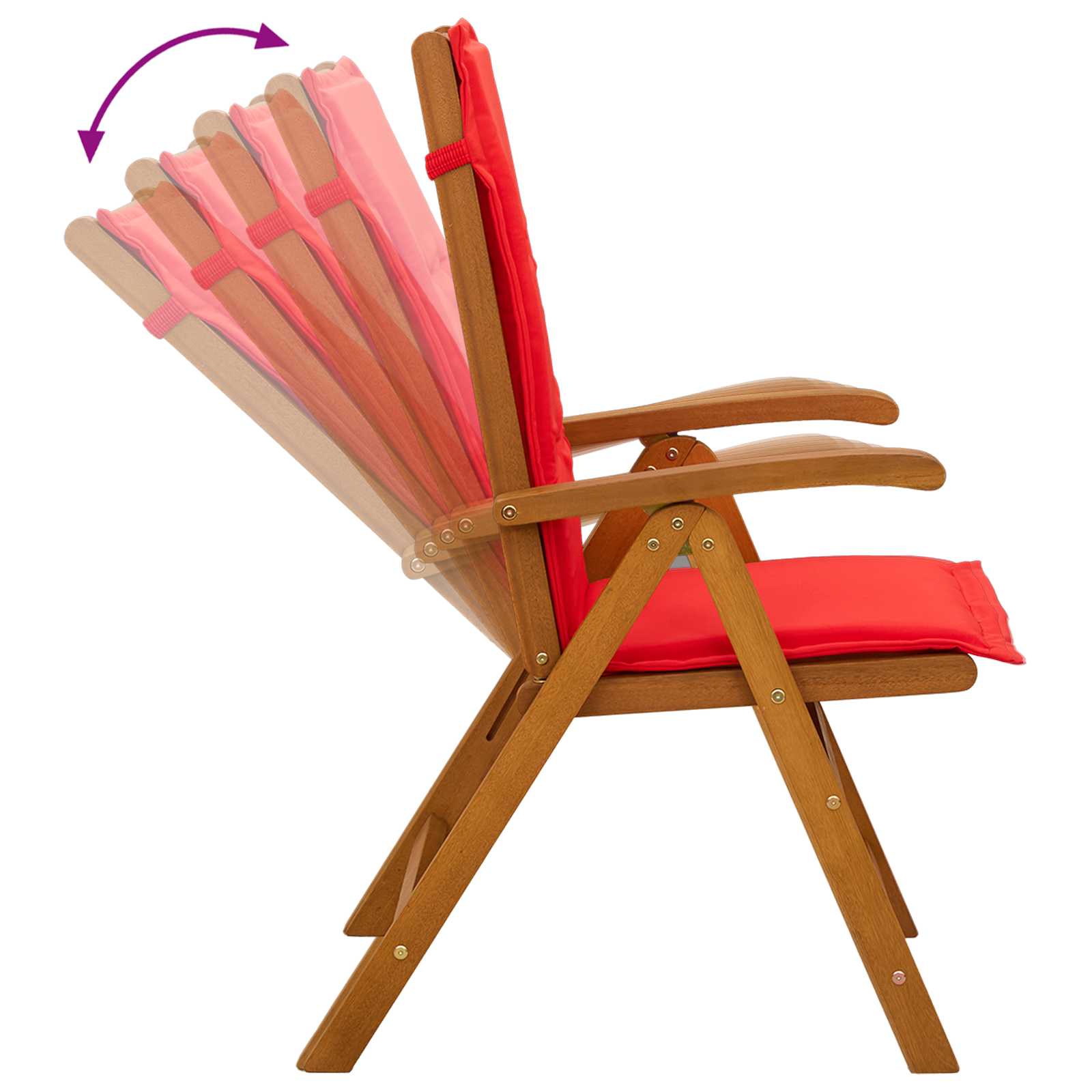 Recliner Tuinstoelen 8 st Naturel Massief Acaciahout image 6