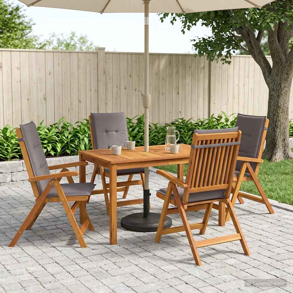 5-Piece Garden Dining Set Naturel Massief Acaciahout image 1