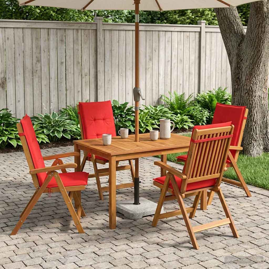 5-Piece Garden Dining Set Naturel Massief Acaciahout image 1
