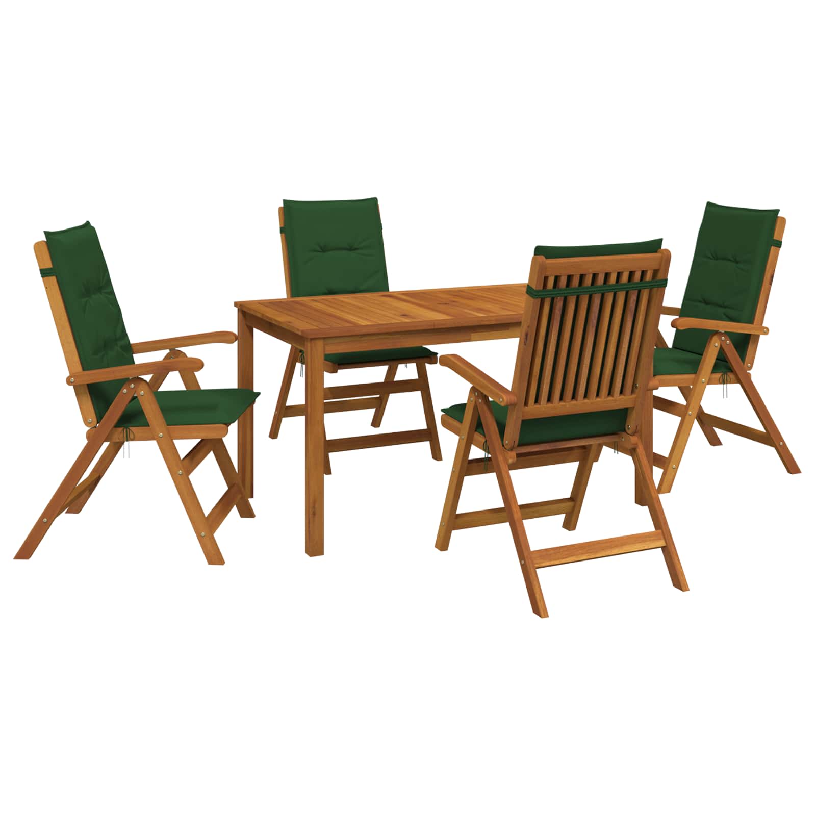 5-Piece Garden Dining Set Naturel Massief Acaciahout image 2