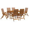 vidaXL 7-Piece Garden Dining Set Naturaalne Tugev akatsiapuu