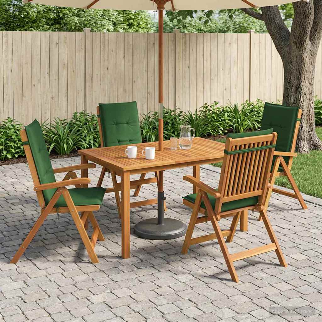 5-delige tuin eetset Naturel Massief Acaciahout image 1