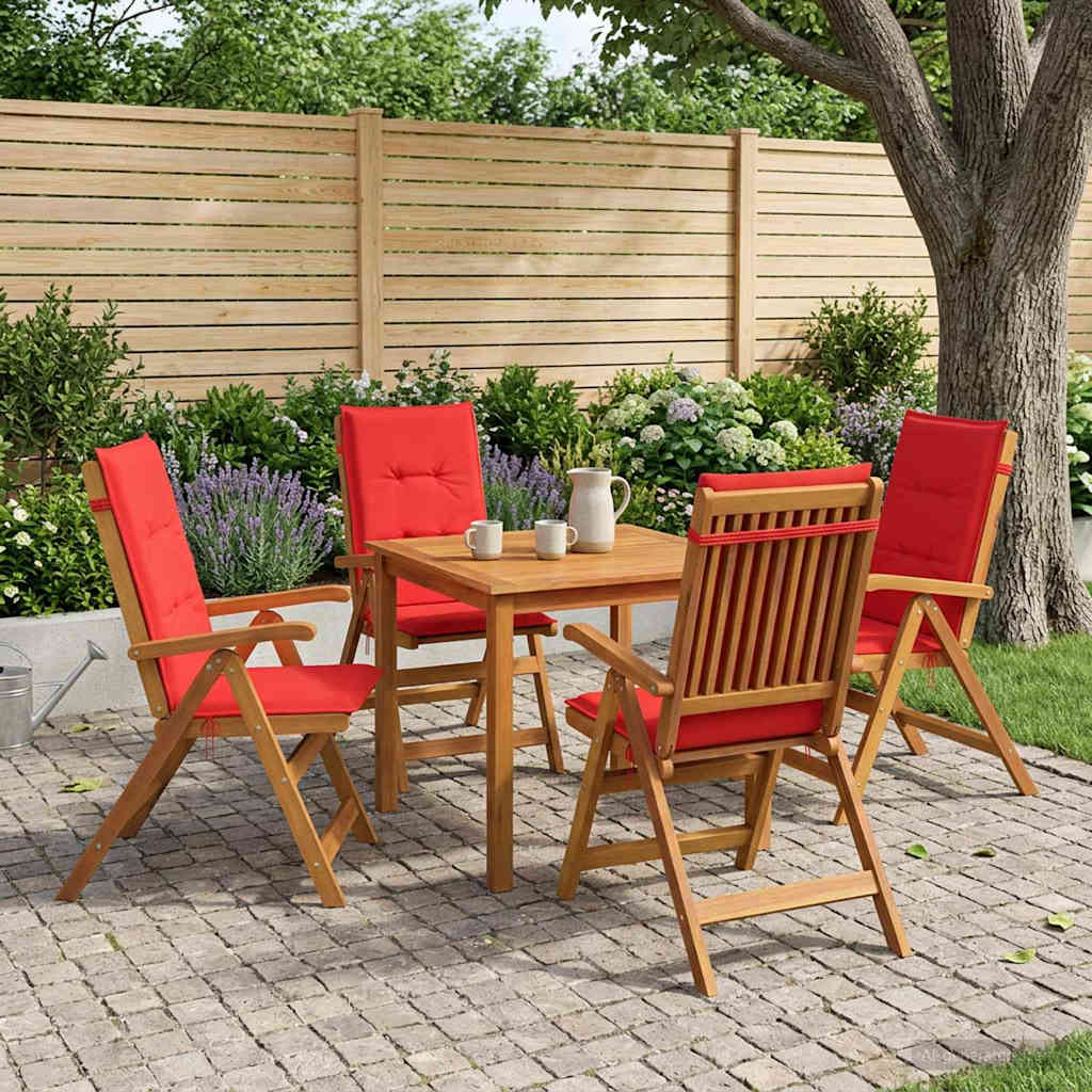 5-delige tuin eetset Naturel Massief Acaciahout image 1