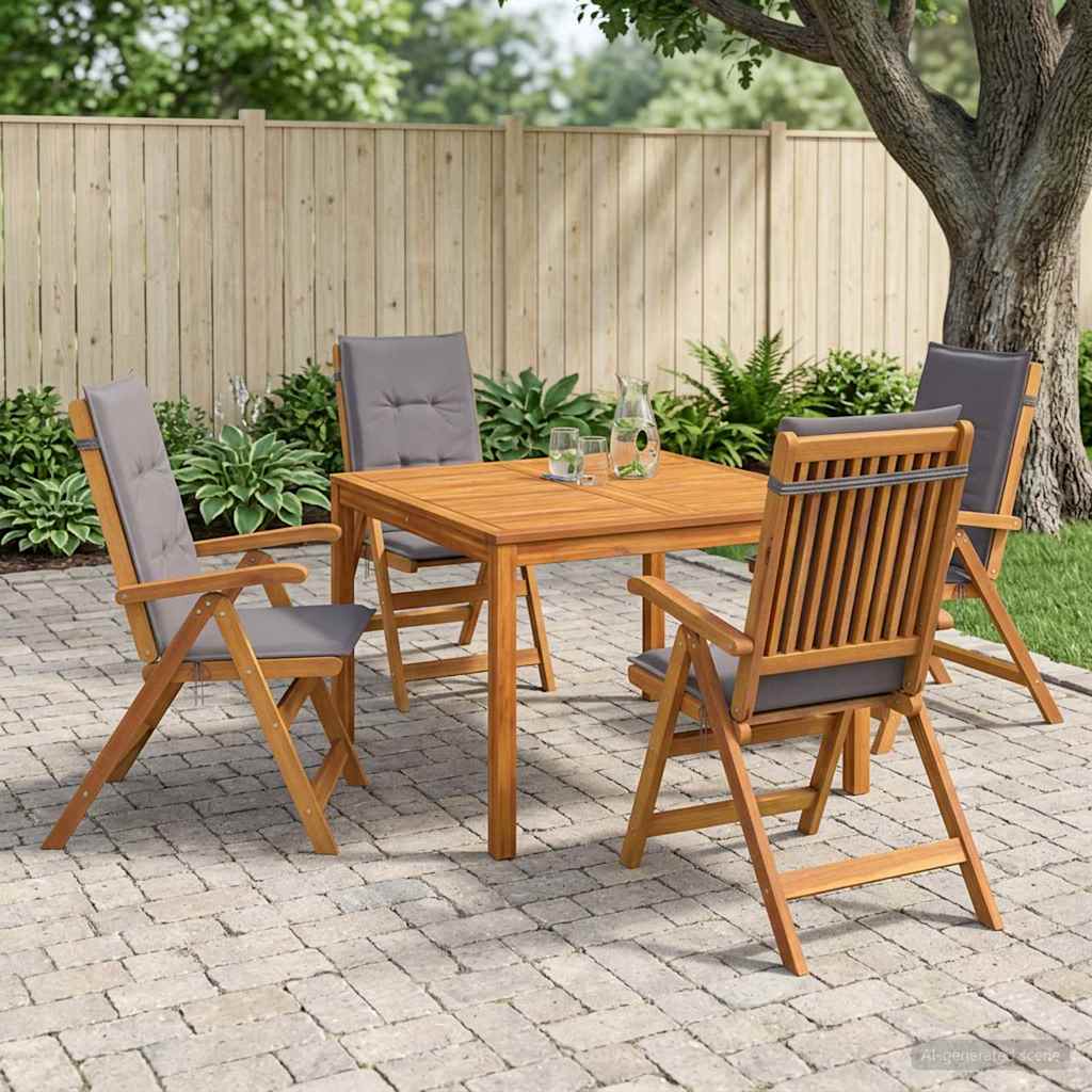 5-delige tuin eetset 5 st Naturel Massief Acaciahout image 1
