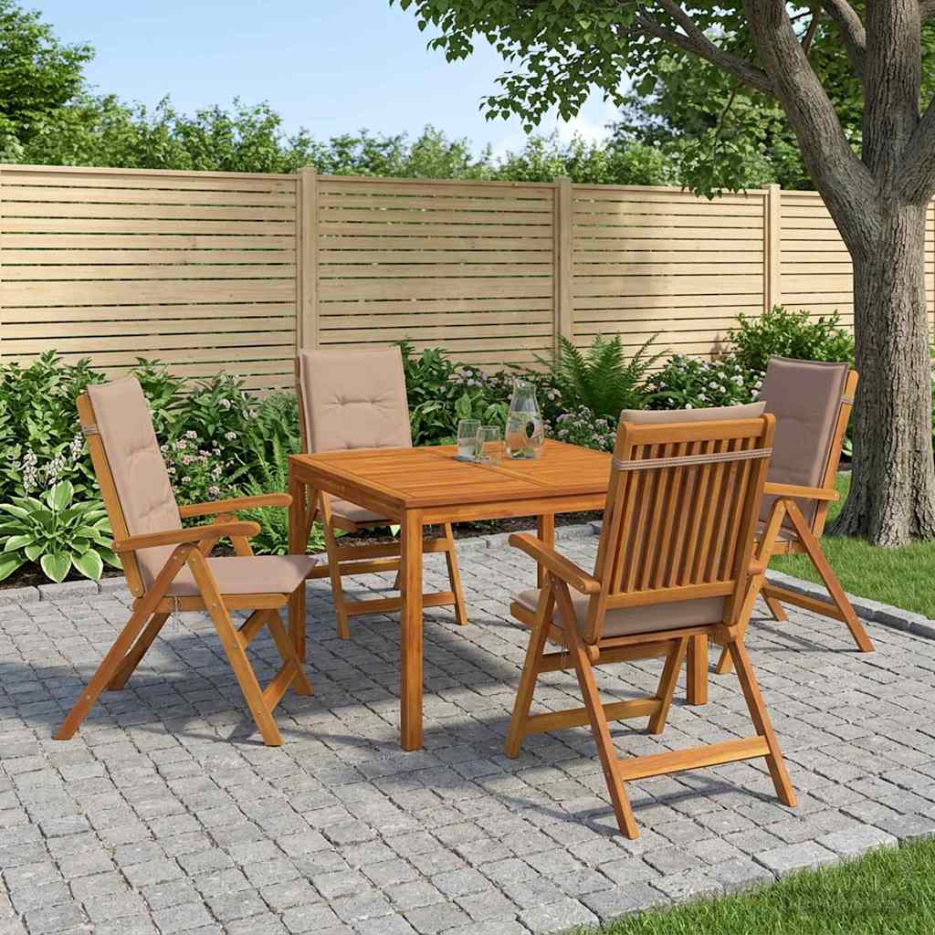 5-delige tuin eetset 5 st Naturel Massief Acaciahout image 1