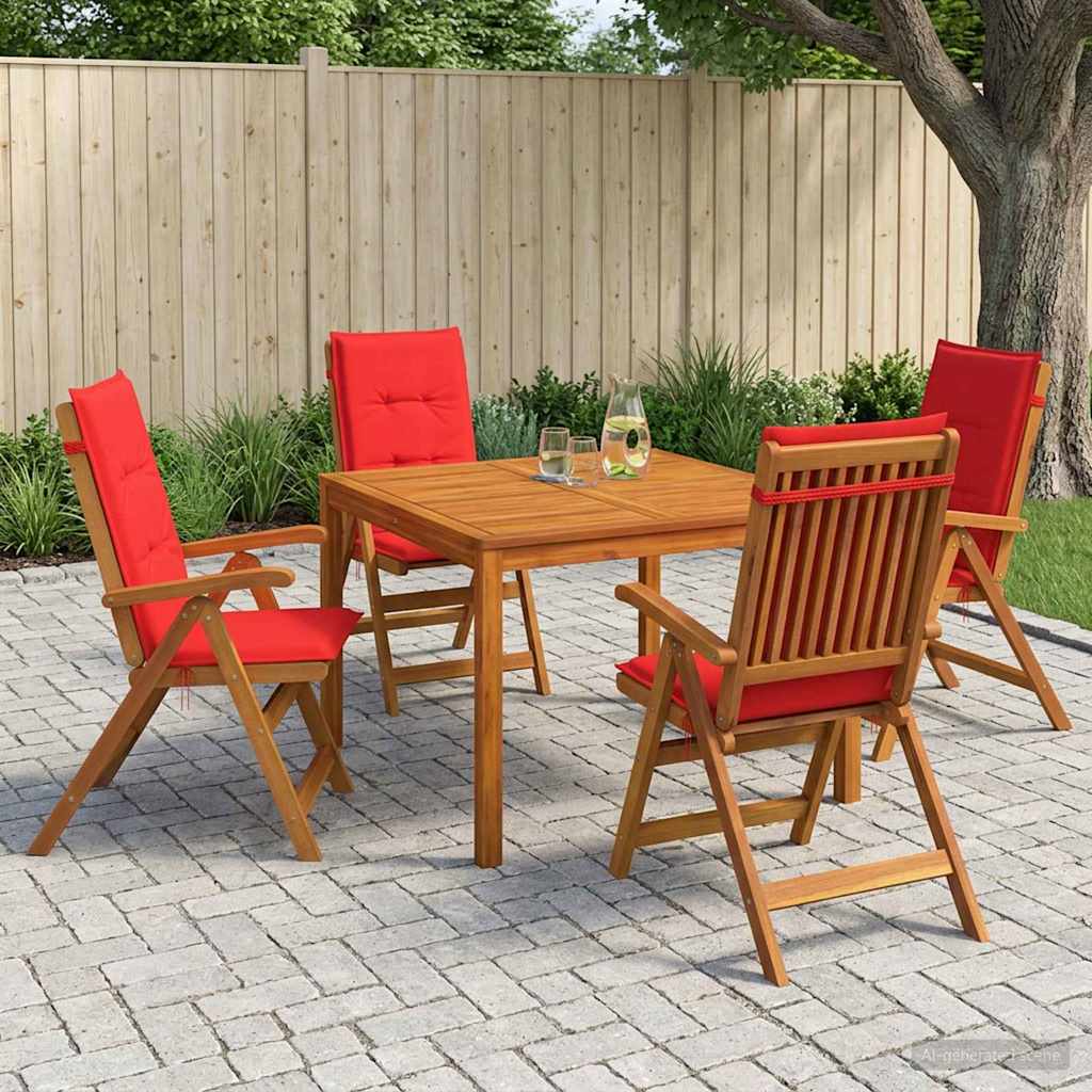 5-delige tuin eetset 5 st Naturel Massief Acaciahout image 1