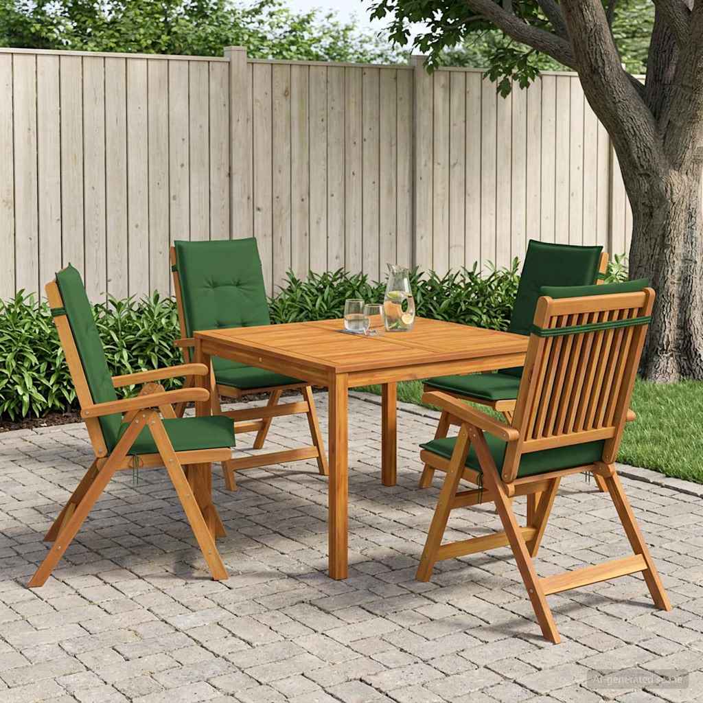 5-delige tuin eetset 5 st Naturel Massief Acaciahout image 1