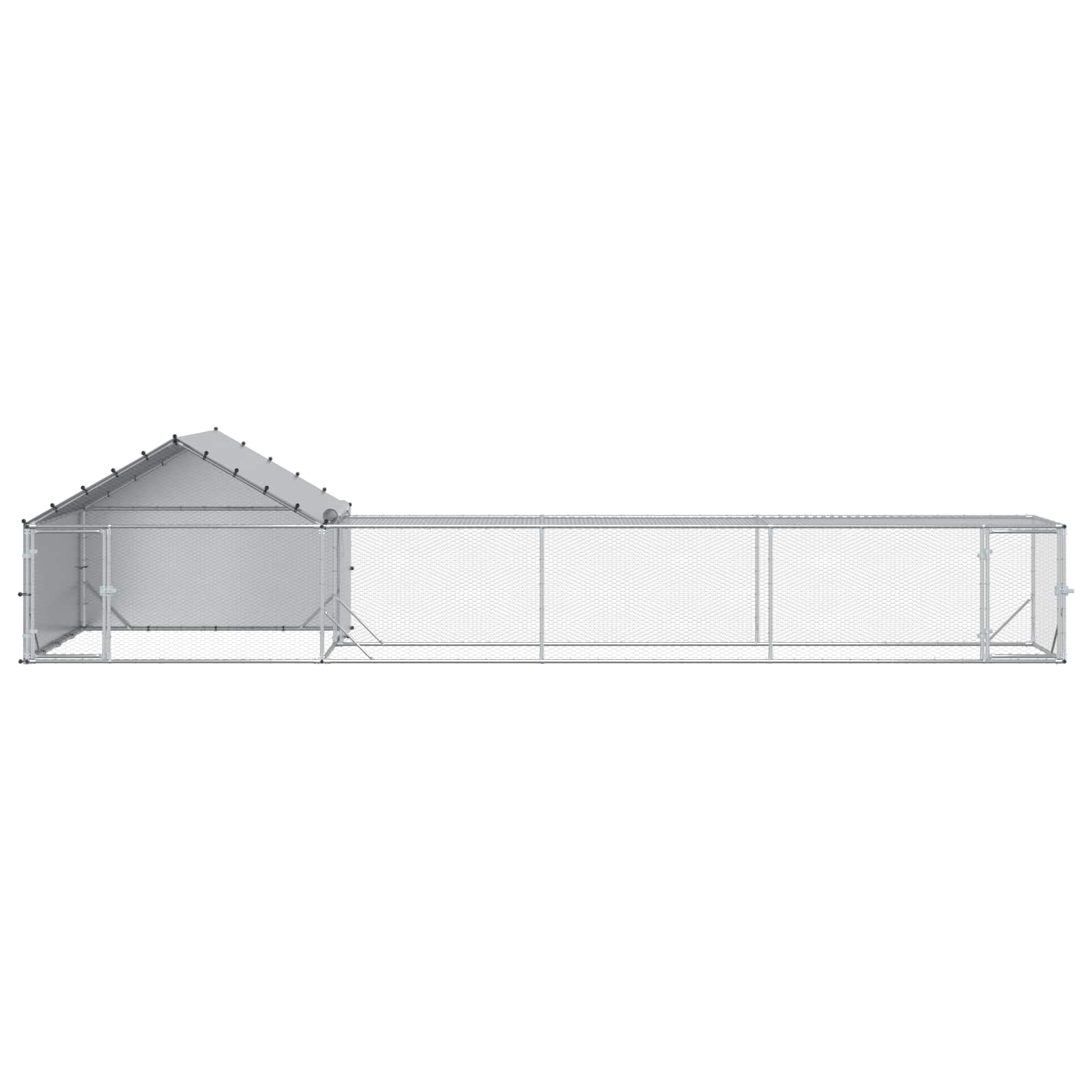 2 st zilver 7 x 2 x 1,5 m Gegalvaniseerd staal image 3