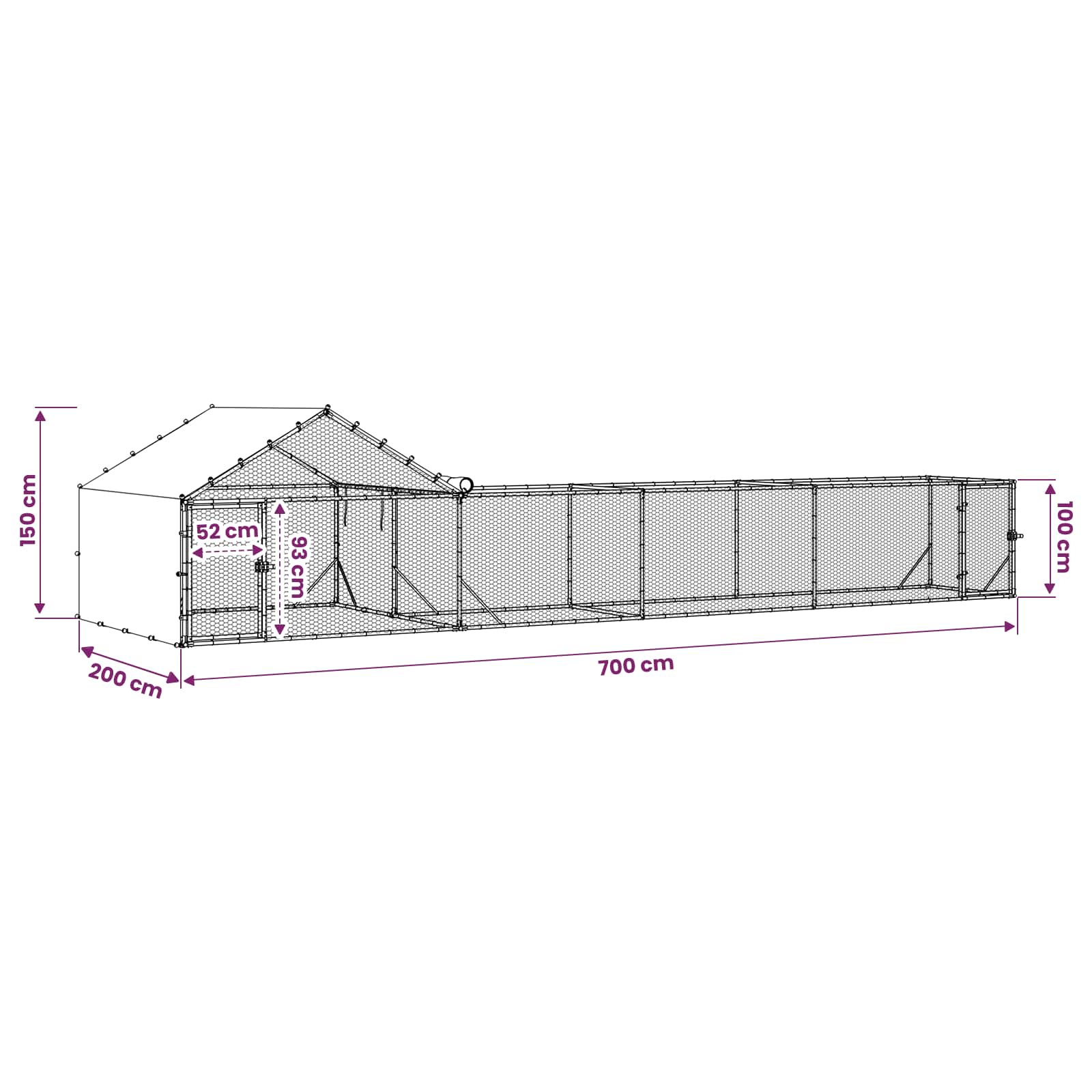 2 st zilver 7 x 2 x 1,5 m Gegalvaniseerd staal image 12