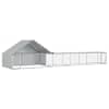 vidaXL Kana Coop koos Katuse ja Aed 2 tk H&otilde;bedane 8 x 2 x 1,9 m