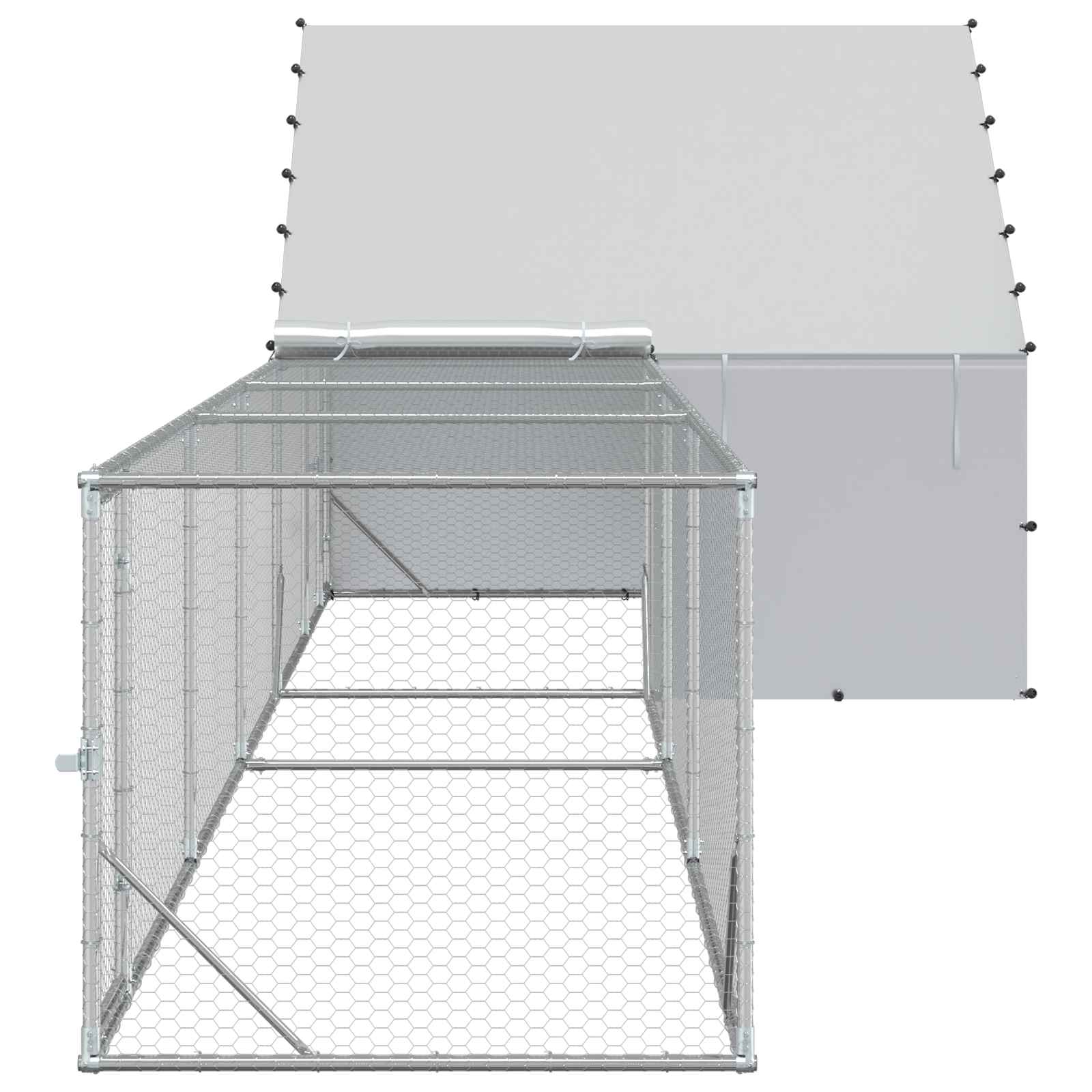 2 st zilver 800 x 200 x 190 cm Gegalvaniseerd staal image 4