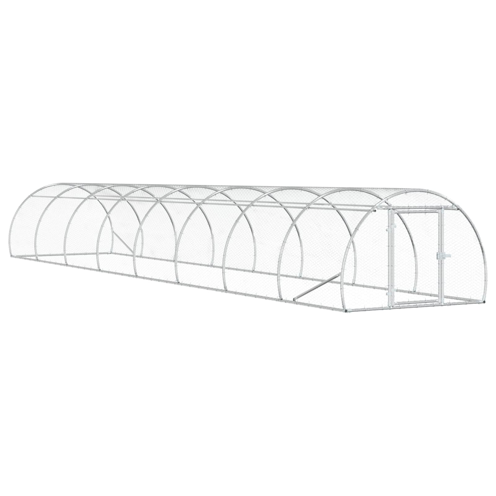 Kippenhok zilver 800 x 150 x 100 cm Gegalvaniseerd staal image 1