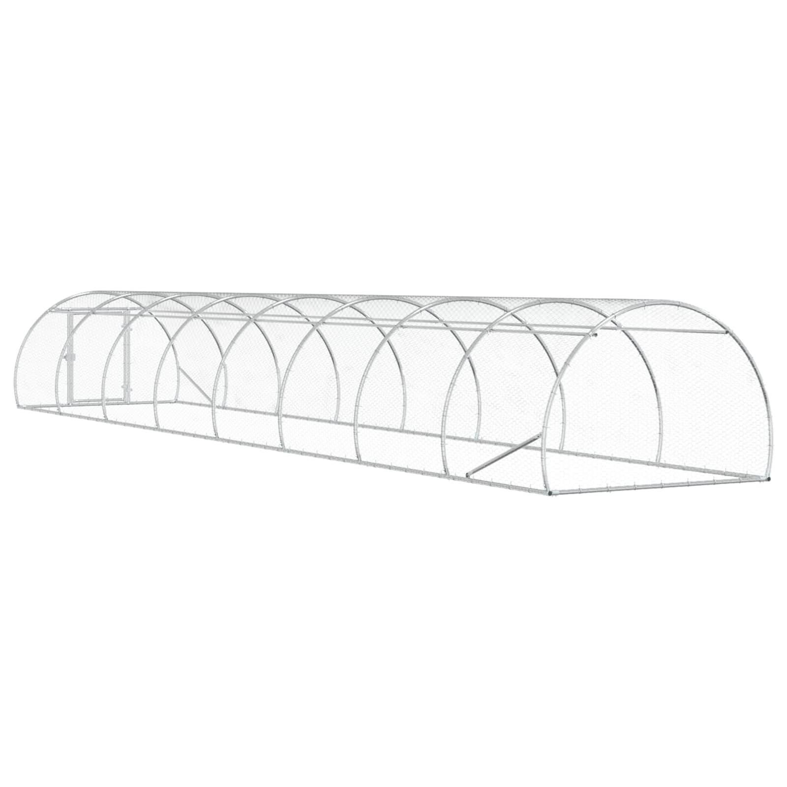 Kippenhok zilver 800 x 150 x 100 cm Gegalvaniseerd staal image 5