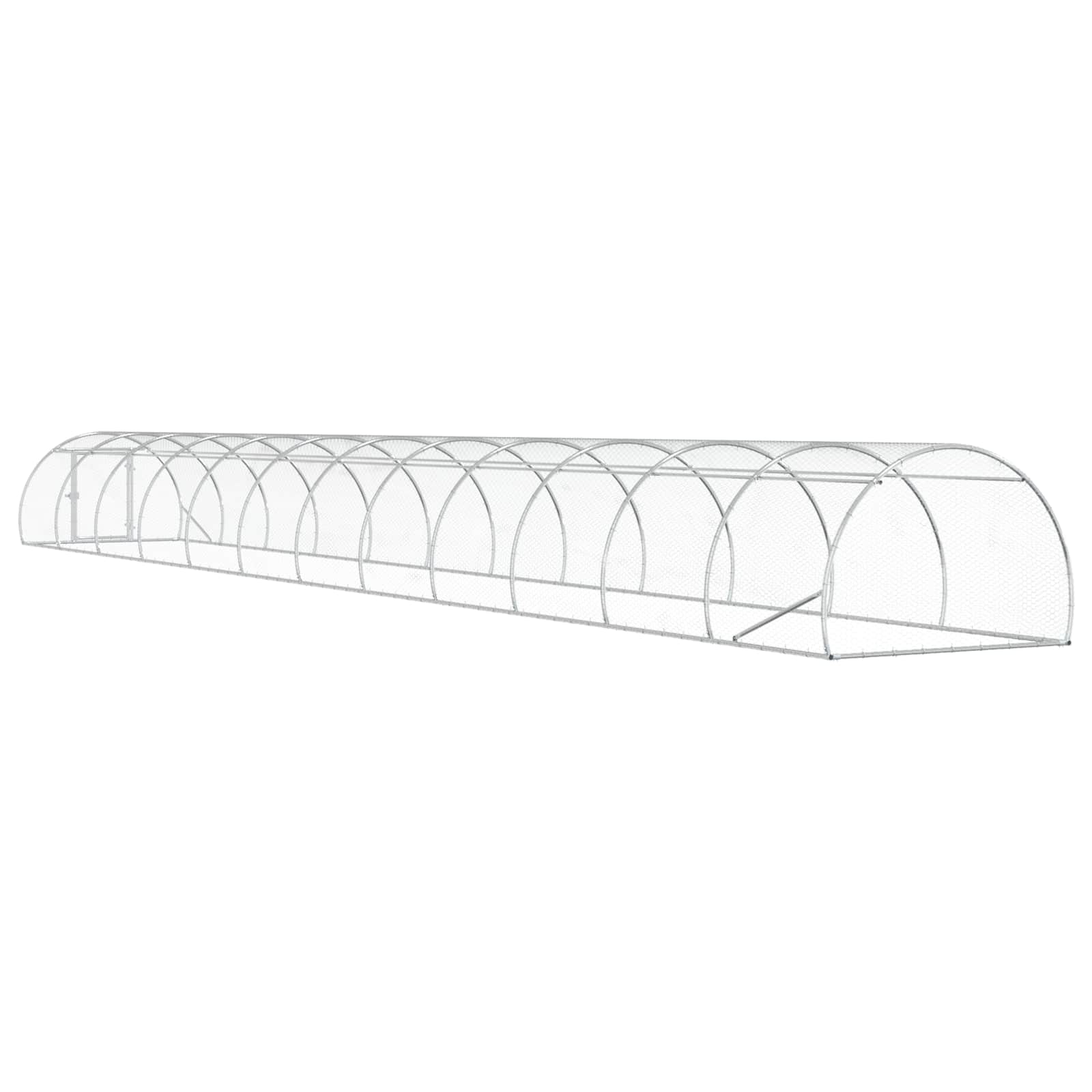 Kippenhok zilver 1200 x 150 x 100 cm Gegalvaniseerd staal image 6