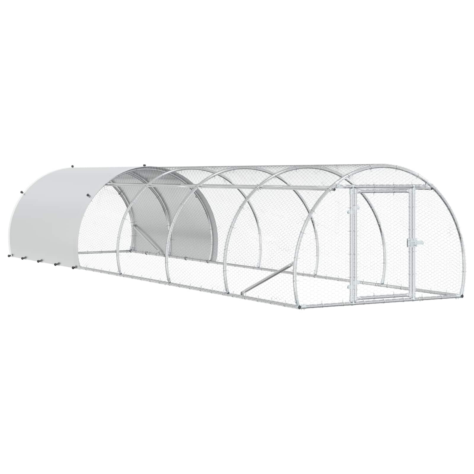 Vištų būdas Sidabrinė 600 x 150 x 100 cm Galvanizuotas plienas