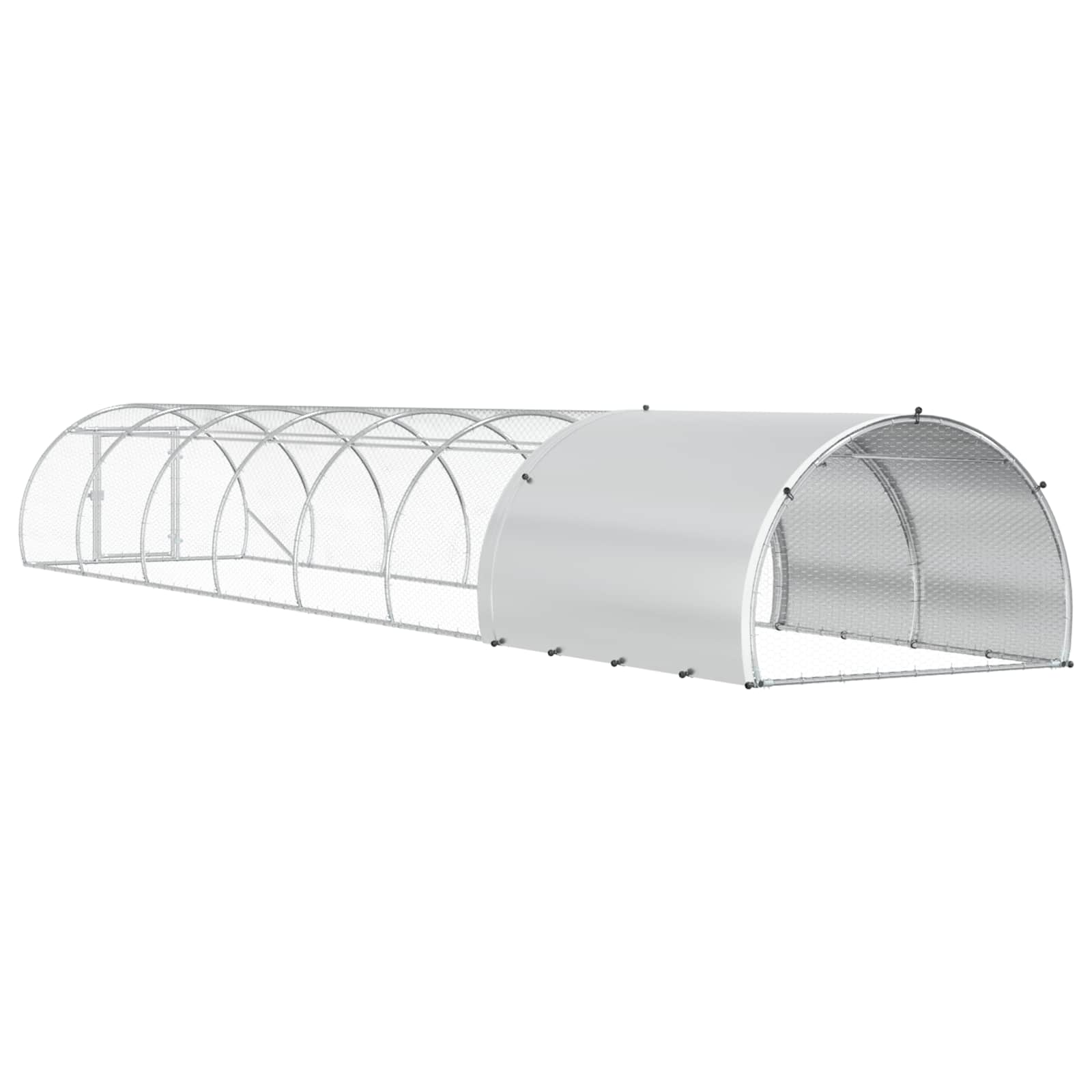 Kippenhok zilver 800 x 150 x 100 cm Gegalvaniseerd staal image 5