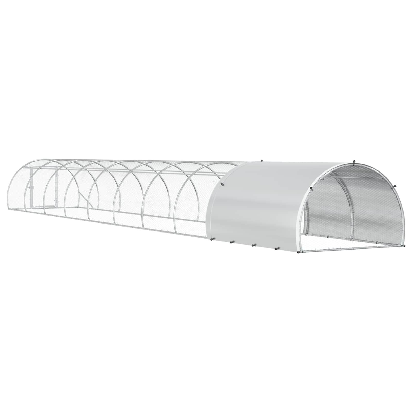 Kippenhok zilver 1000 x 150 x 100 cm Gegalvaniseerd staal image 5