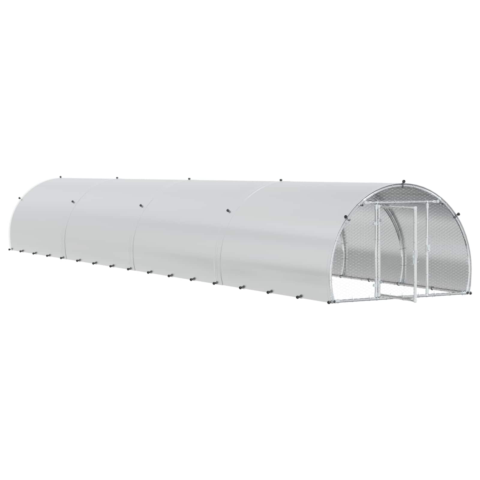 Kippenhok zilver 800 x 150 x 100 cm Gegalvaniseerd staal image 3