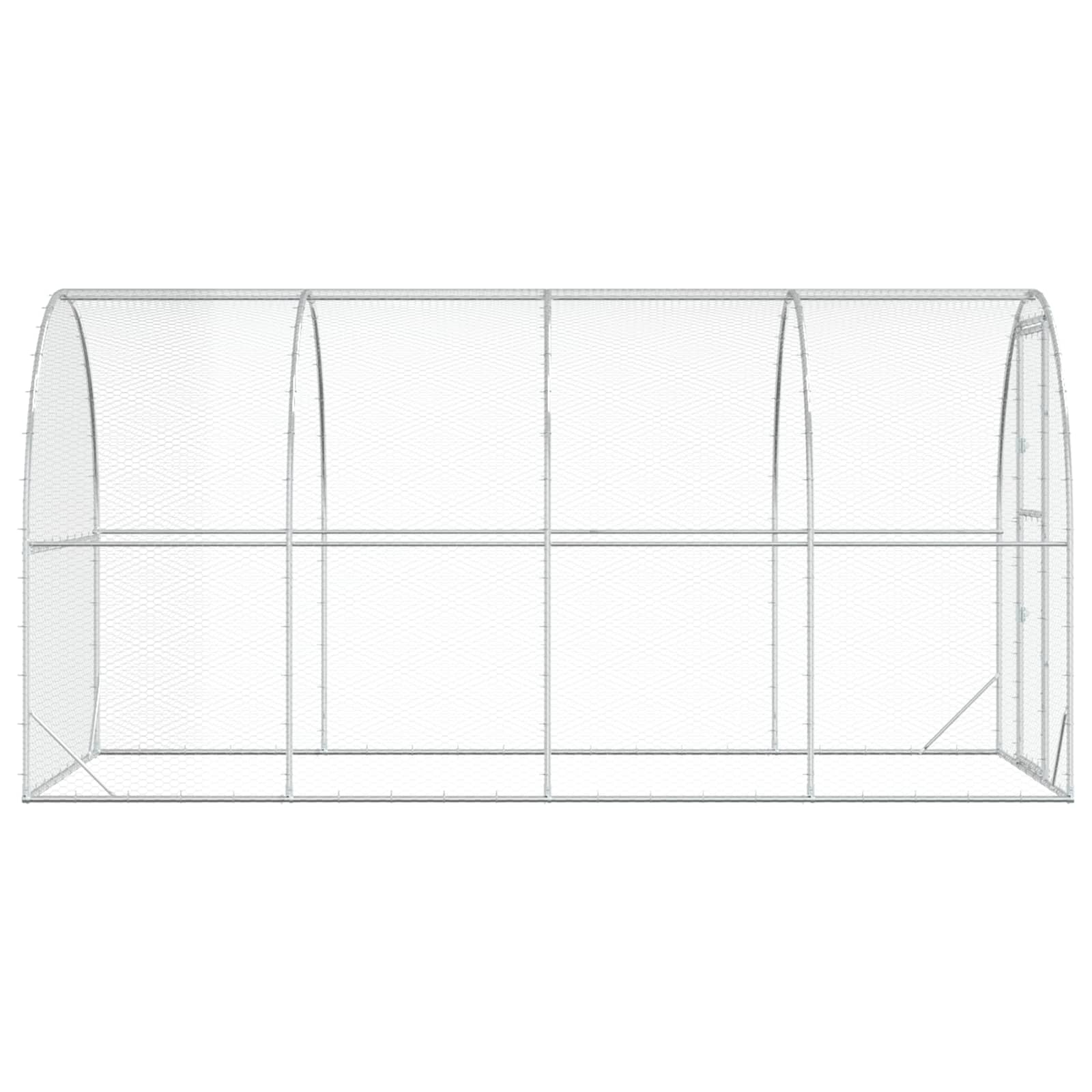 Kippenhok zilver 400 x 200 x 200 cm Gegalvaniseerd staal image 4