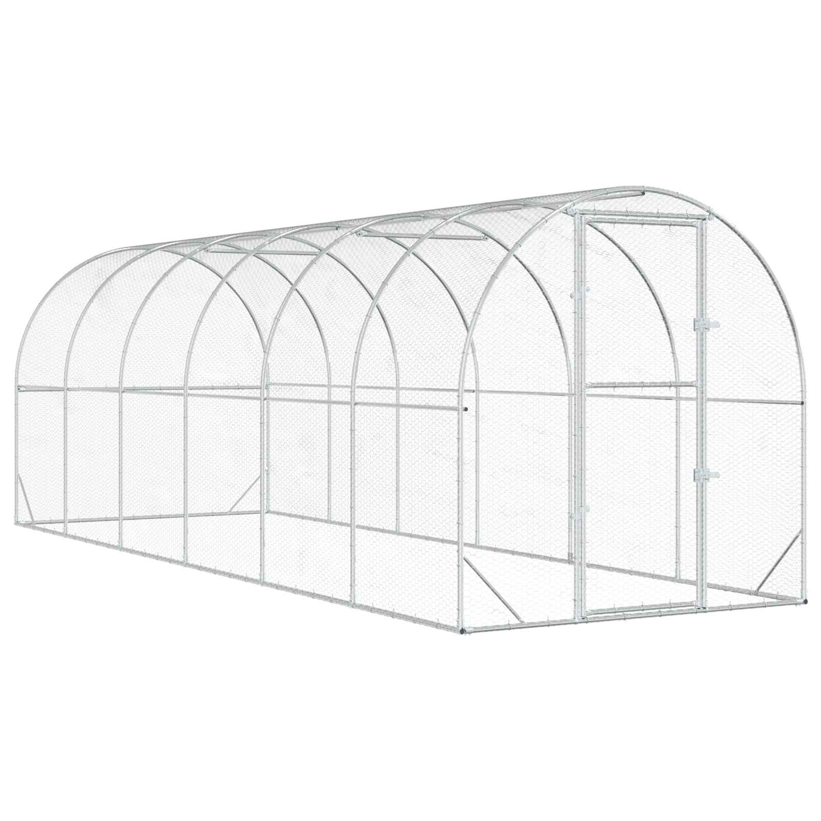 Kippenhok zilver 600 x 200 x 200 cm Gegalvaniseerd staal image 1