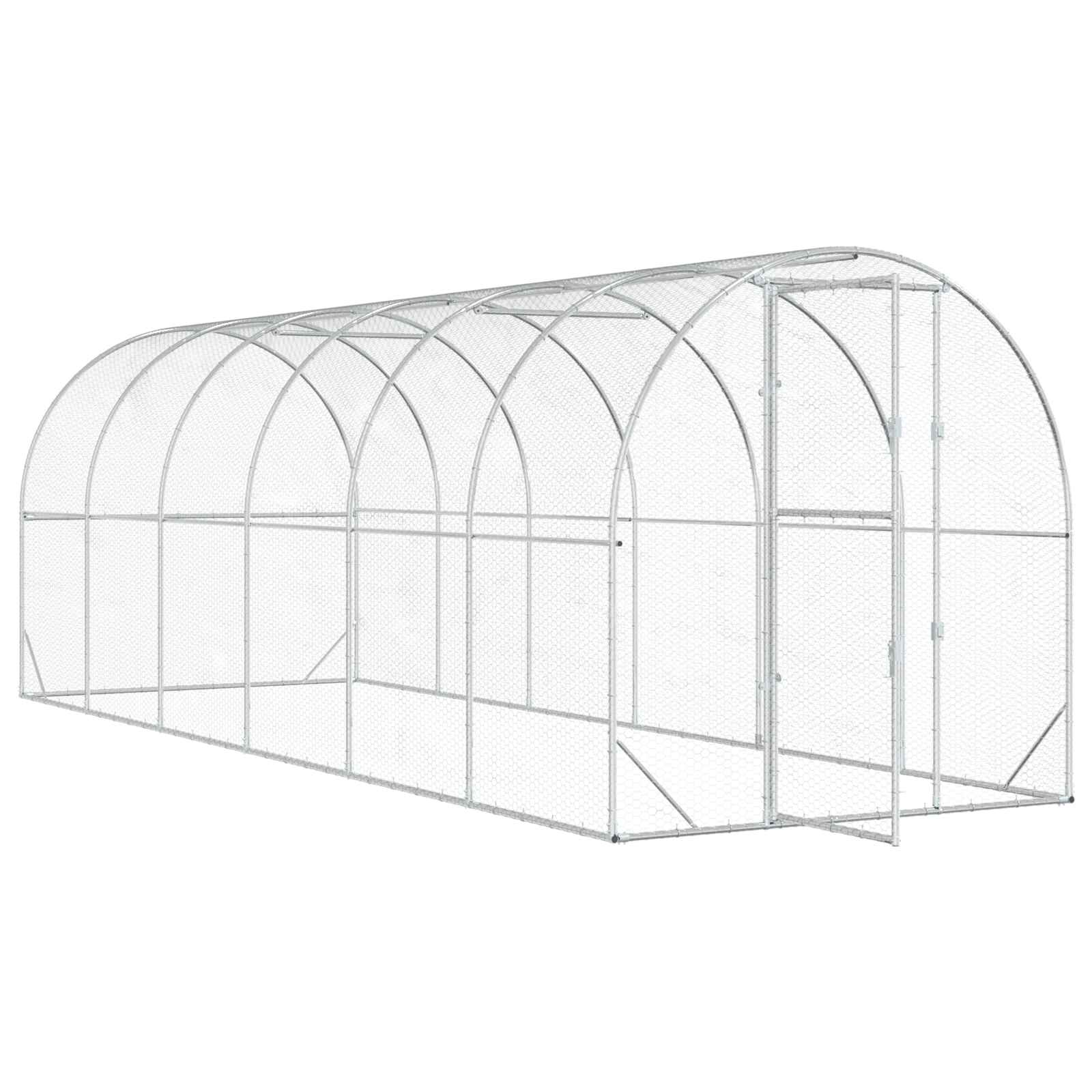 Kippenhok zilver 600 x 200 x 200 cm Gegalvaniseerd staal image 2