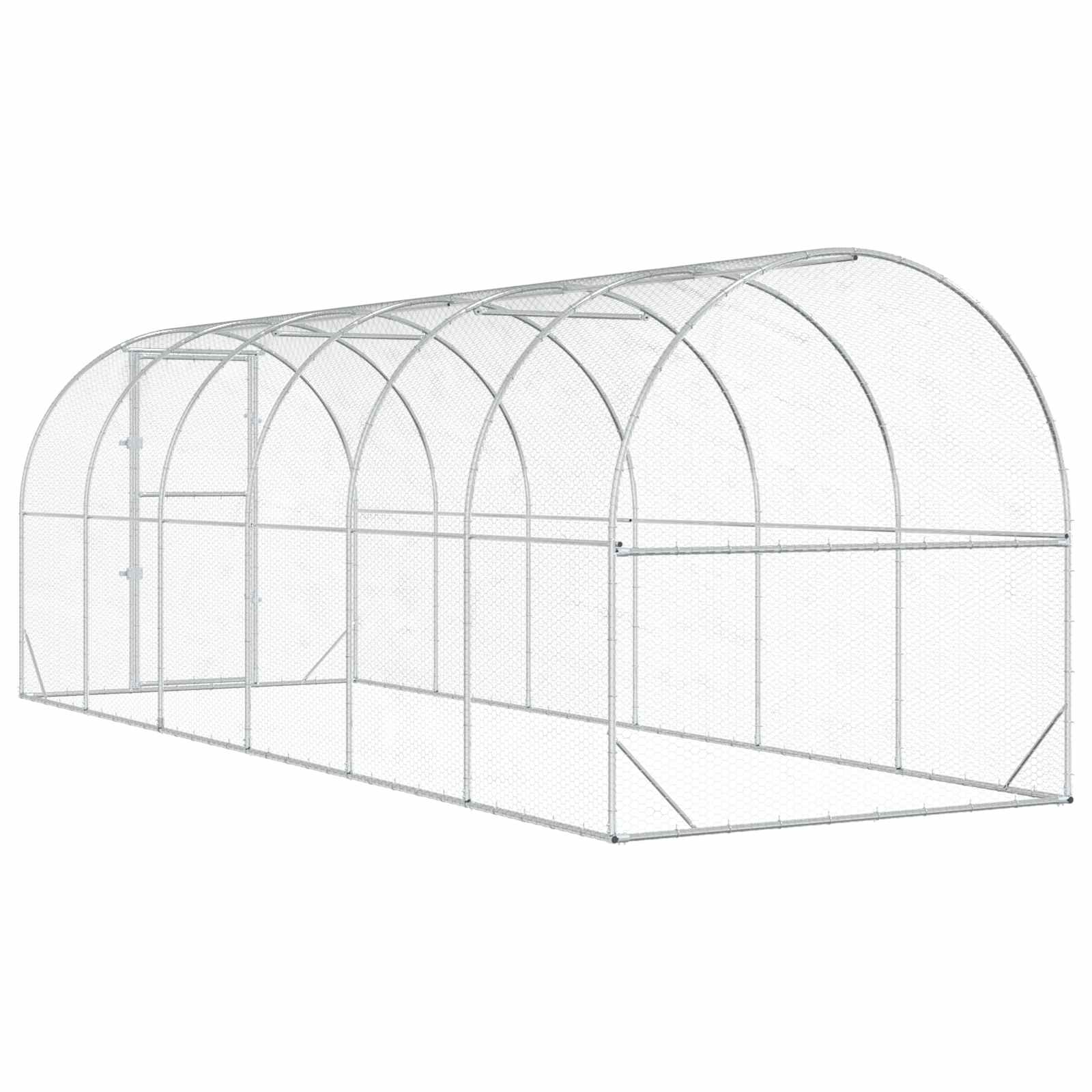 Kippenhok zilver 600 x 200 x 200 cm Gegalvaniseerd staal image 5